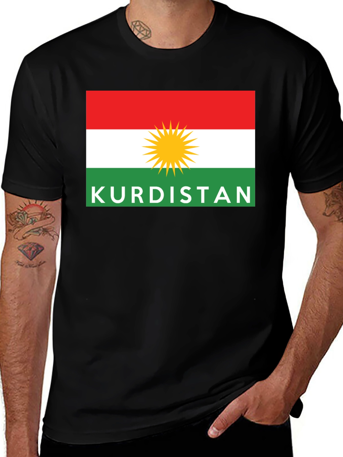Kurdistan Flag T-Shirt - Patriotic Graphic Tee