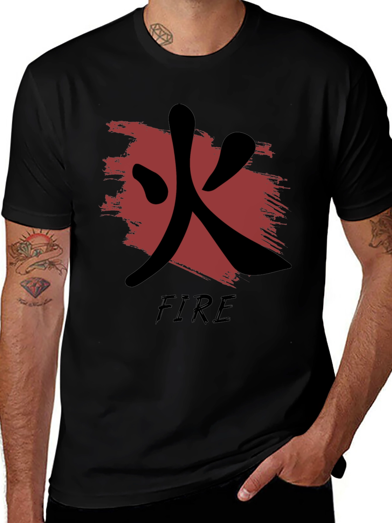 Variant 14 of Fire Kanji T-Shirt - Graphic Tee