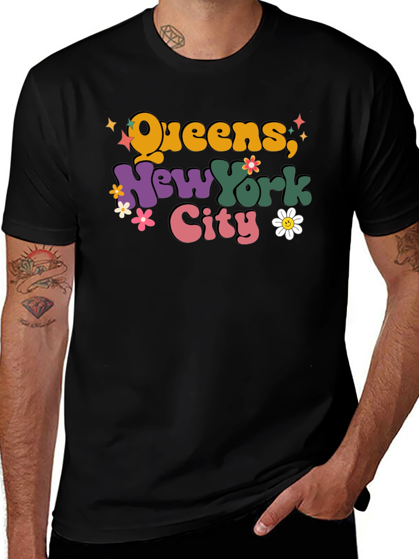 Queens New York City Retro T-Shirt
