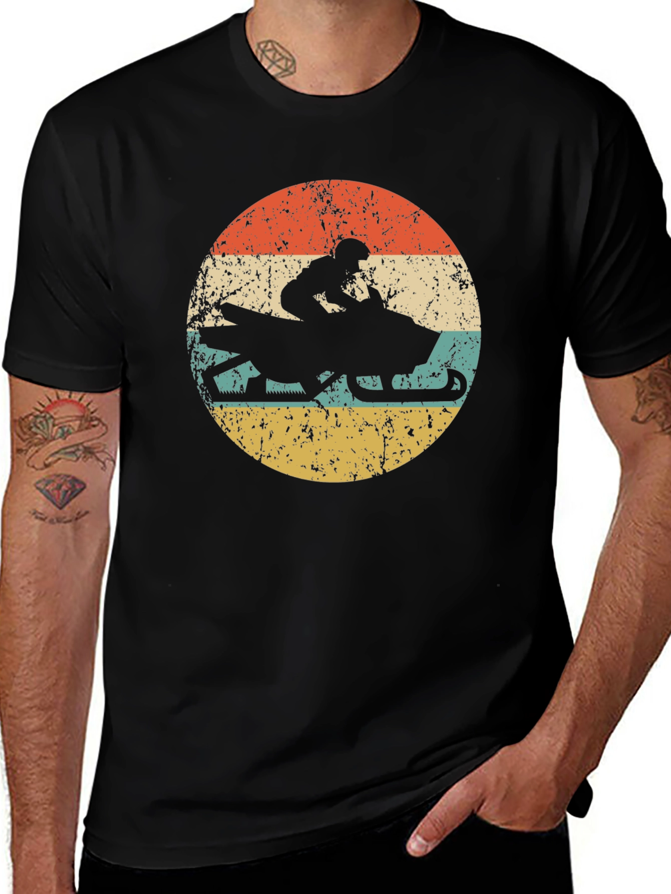 Variant 16 of Retro Snowmobile T-Shirt - Vintage Style