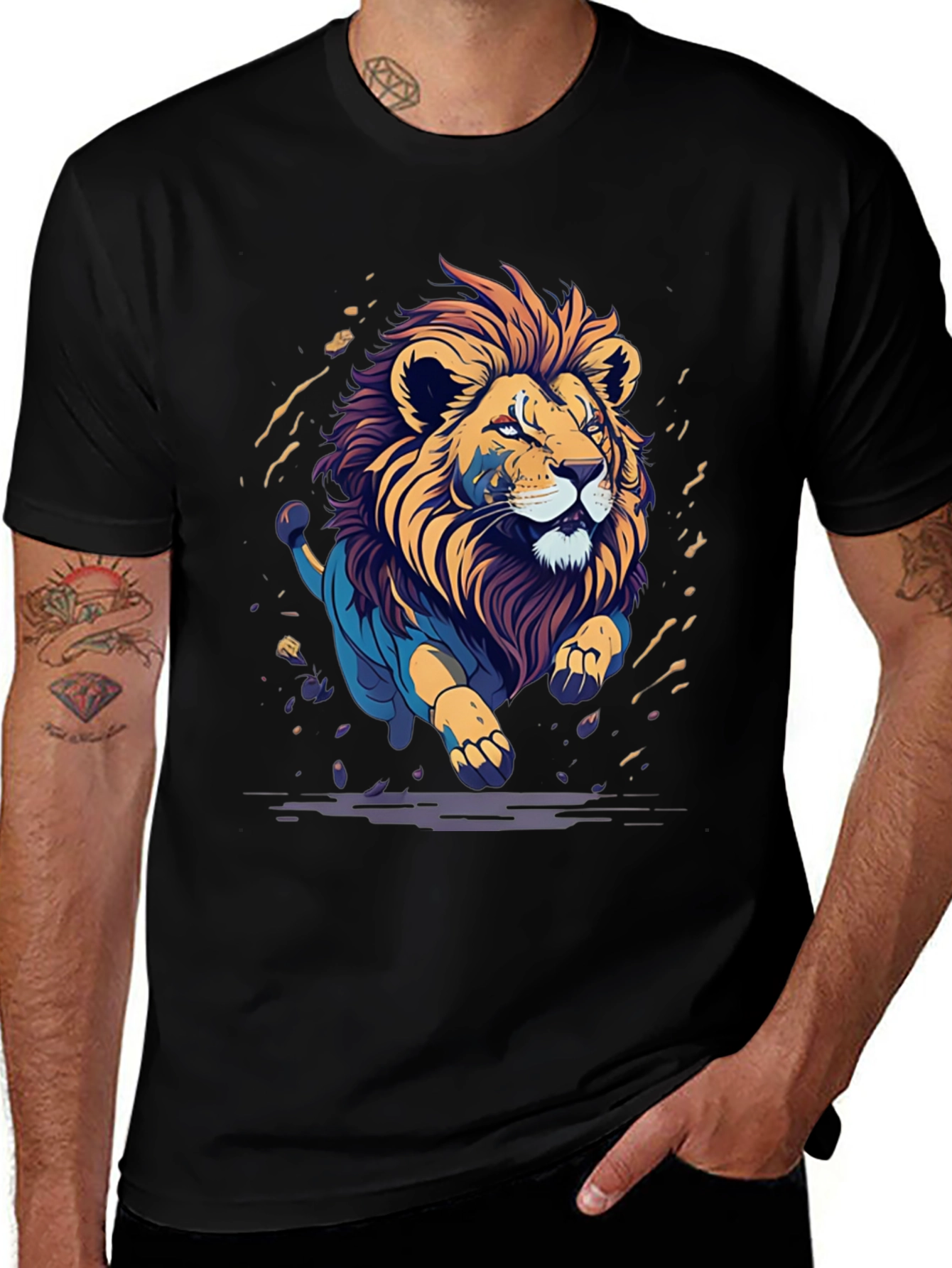 Variant 2 of Lion Graphic T-Shirt - Bold Style