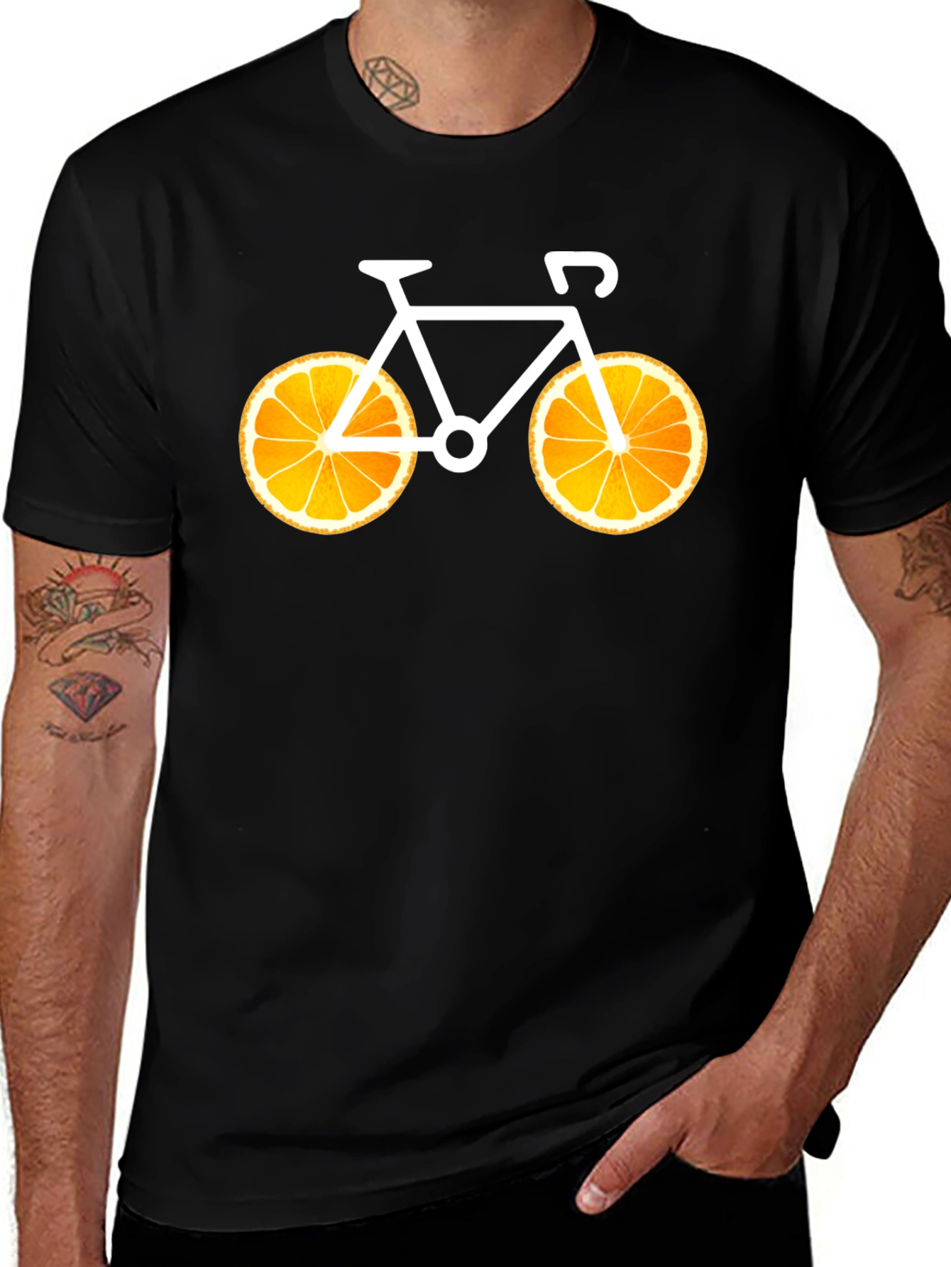 Variant 2 of Orange You Glad You're Cycling Tee