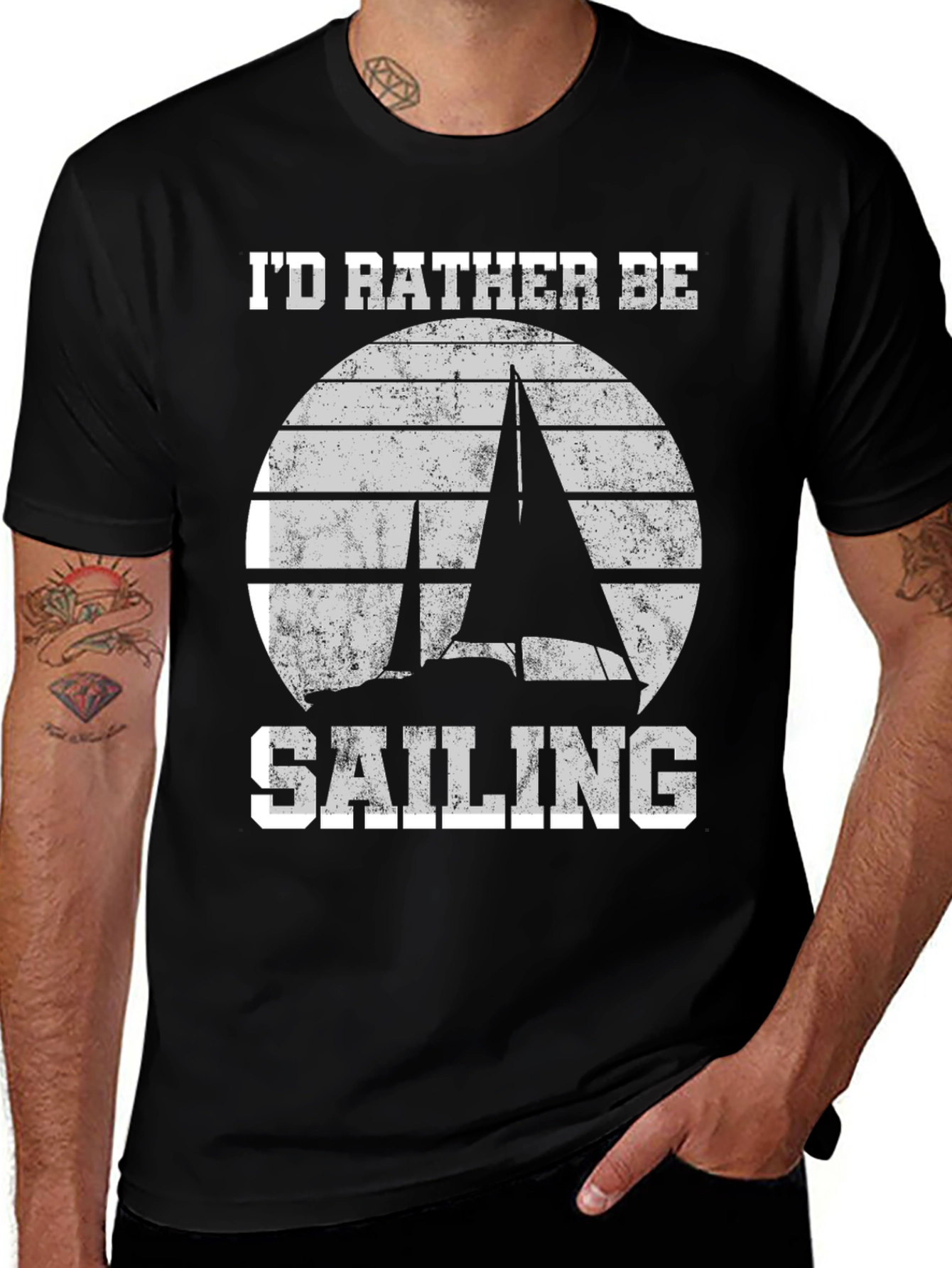 Variant 27 of I'd Rather Be Sailing T-Shirt