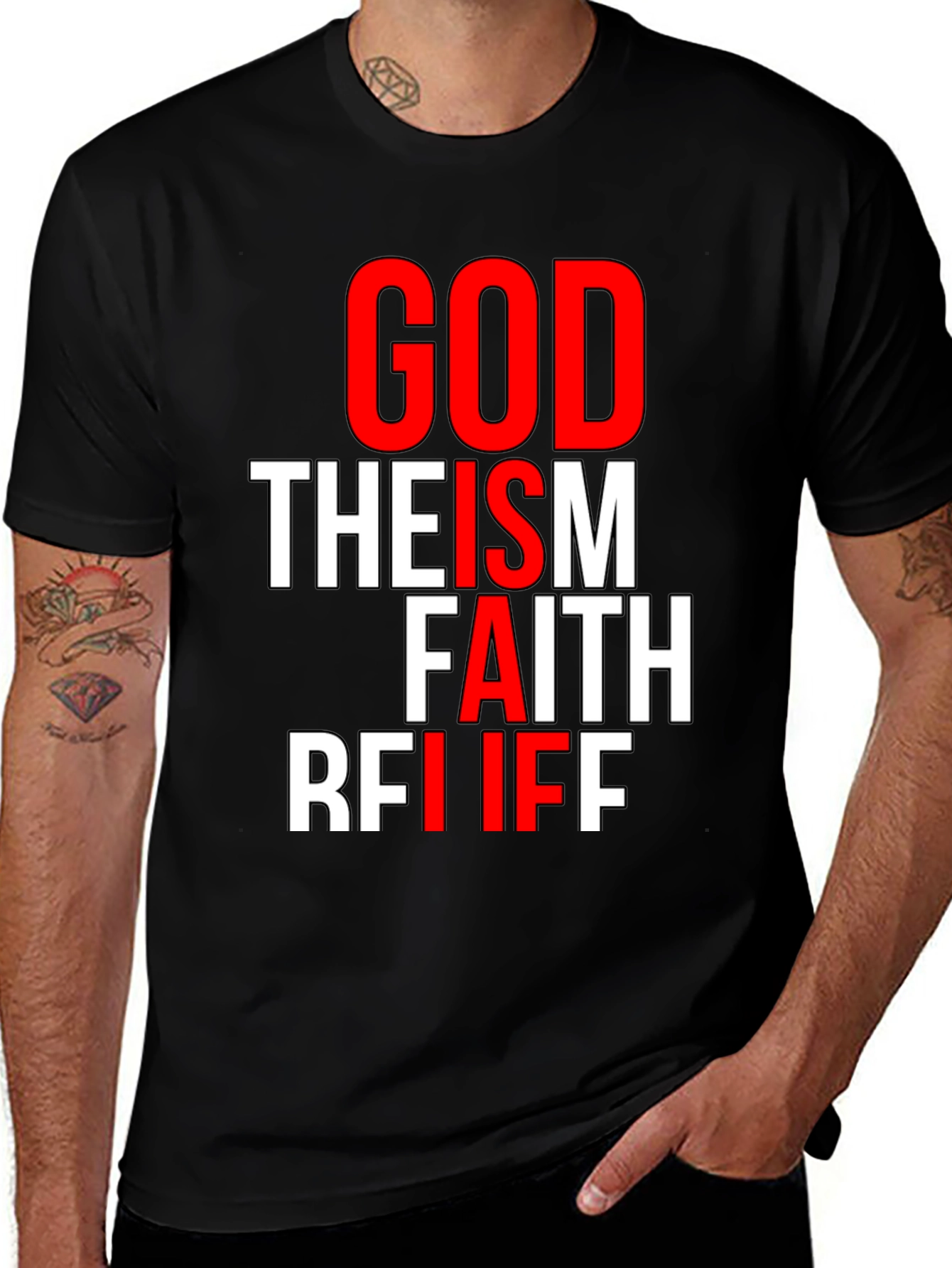 Variant 5 of Faith Graphic Tee - God, Theism, Belief