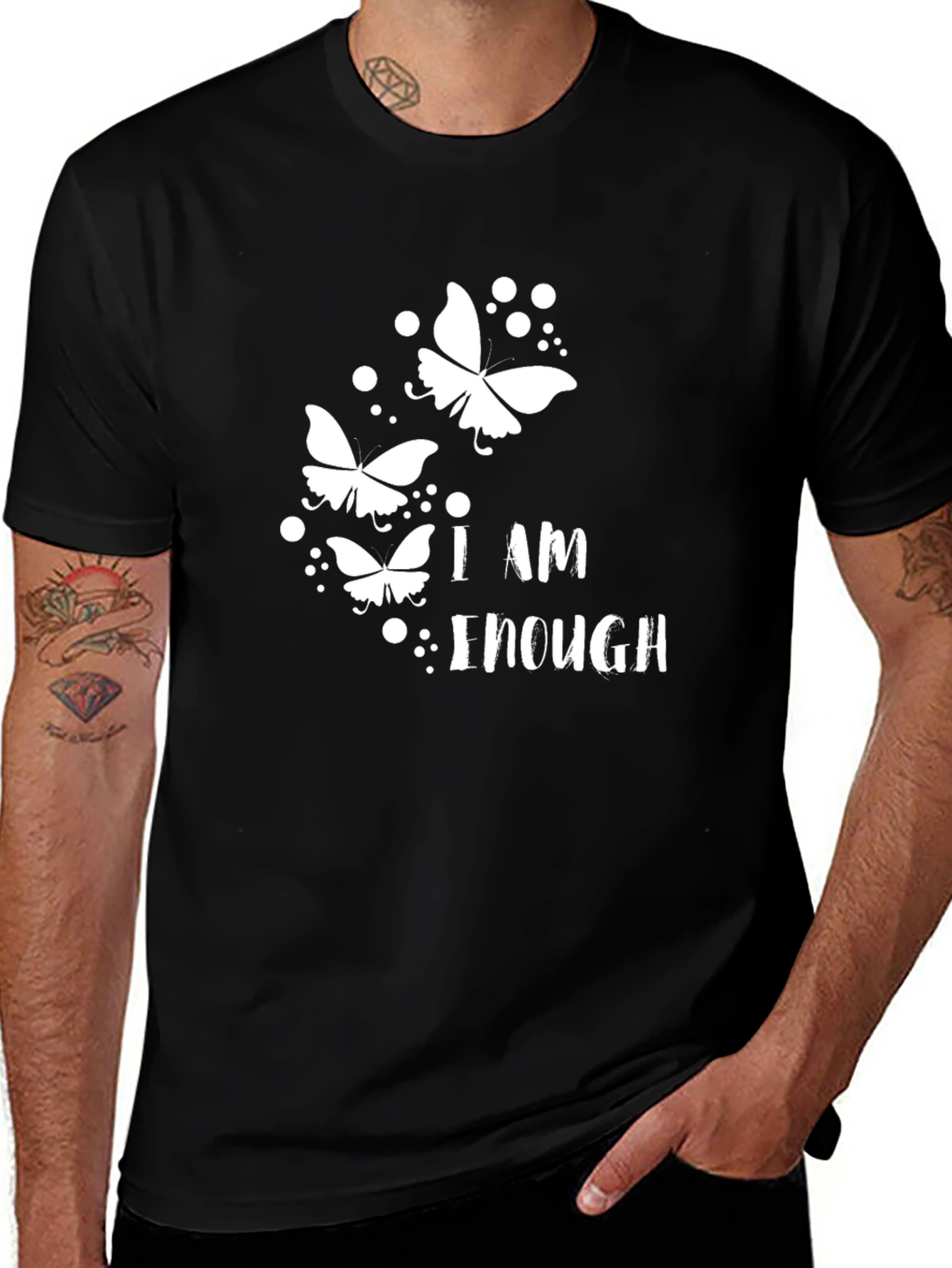 Variant 12 of I Am Enough Butterfly Graphic Tee