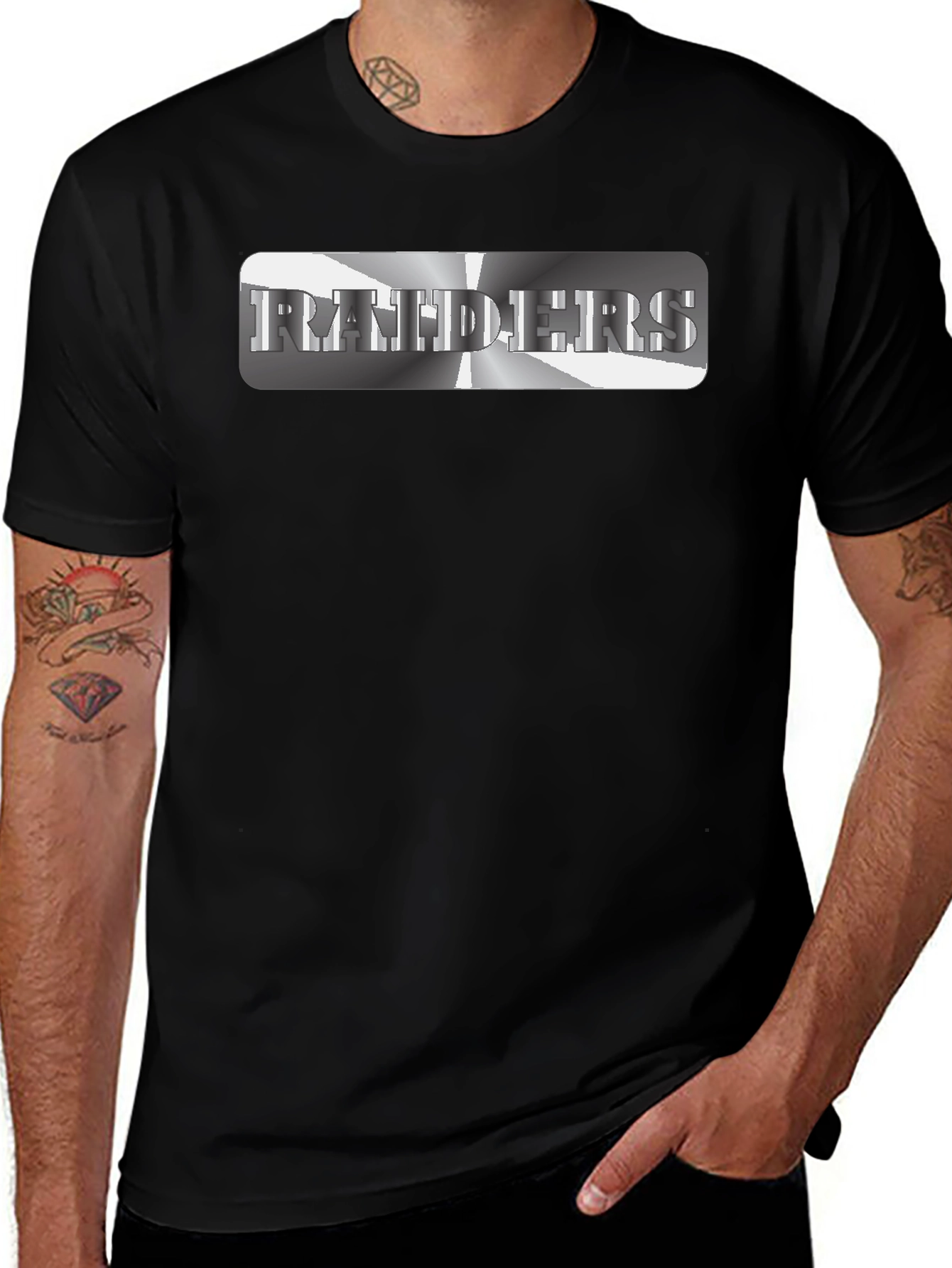 Raiders Graphic Tee - Black Crew Neck