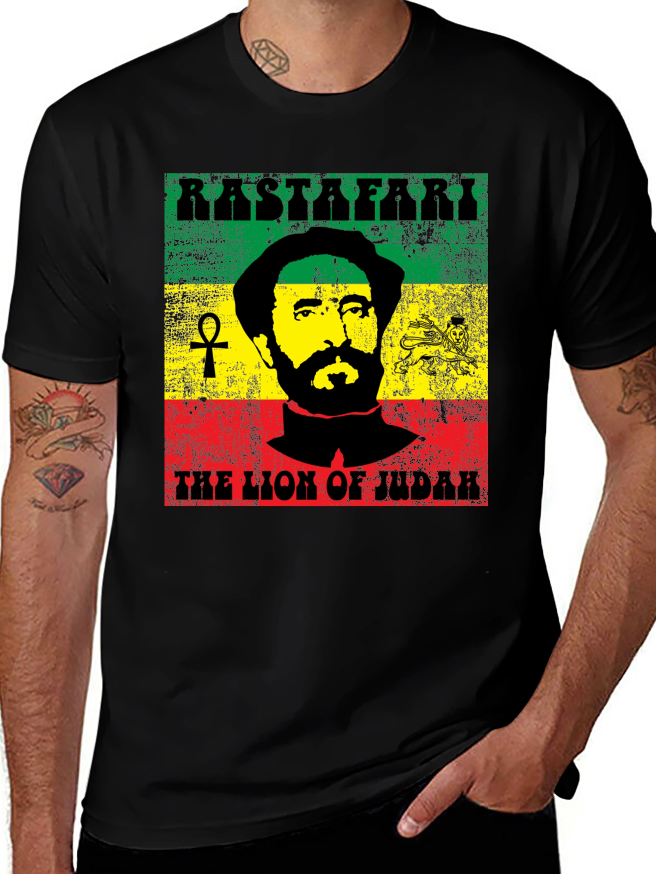 Rastafari T-Shirt - Lion of Judah Design