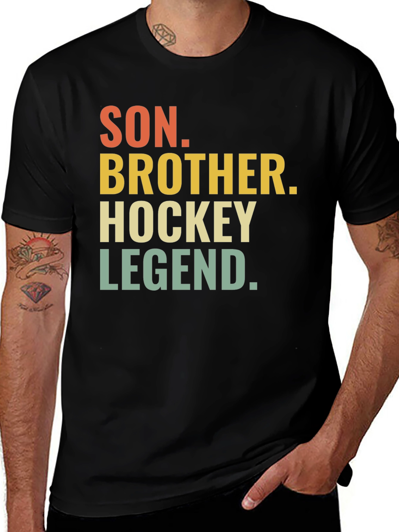 Variant 10 of Son Brother Hockey Legend Graphic T-Shirt
