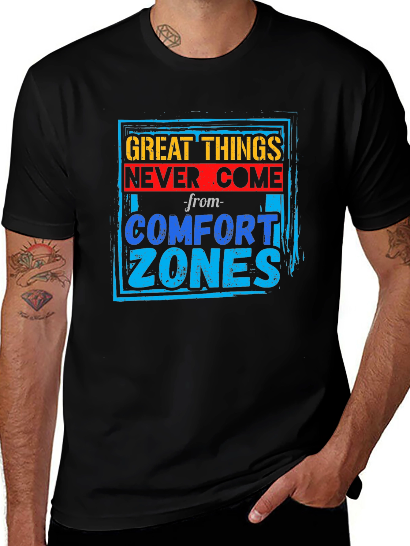 Variant 21 of Motivational Graphic Tee - Comfort Zone T-Shirt
