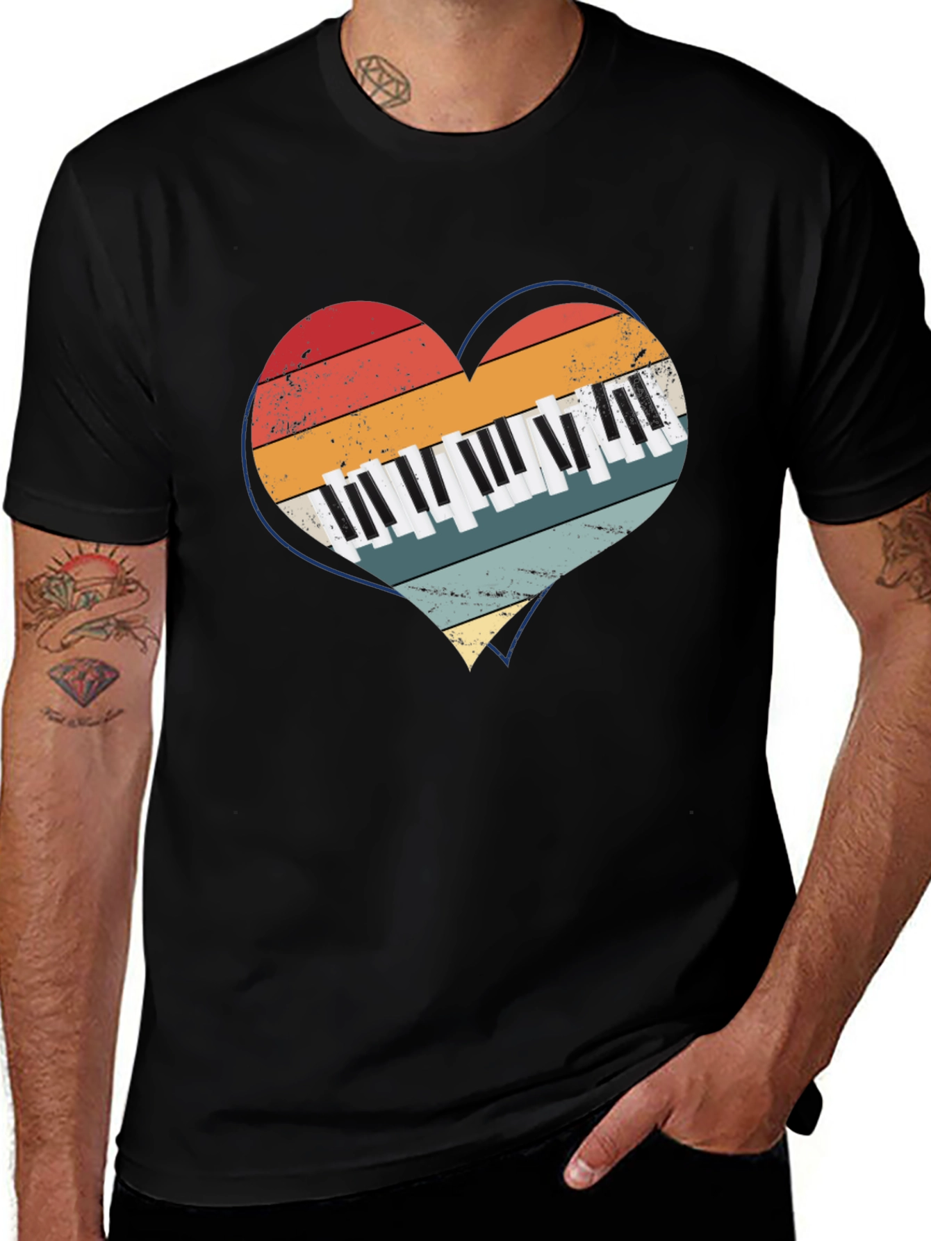 Variant 22 of Piano Heartbeat T-Shirt