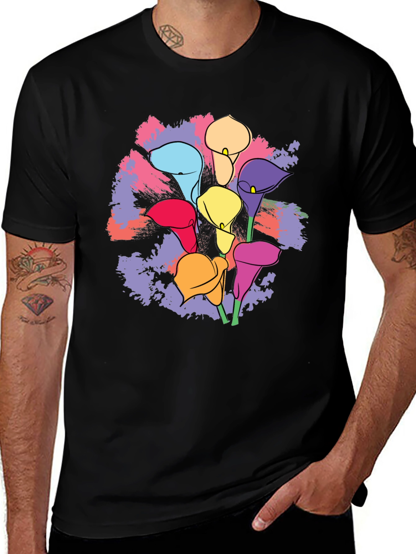 Variant 16 of Colorful Calla Lily T-Shirt - Unique Floral Design