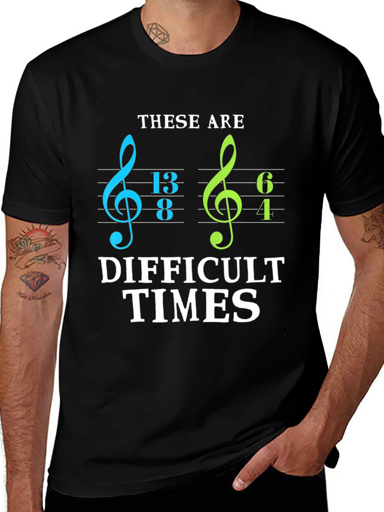 Variant 15 of Difficult Times Music Note T-Shirt