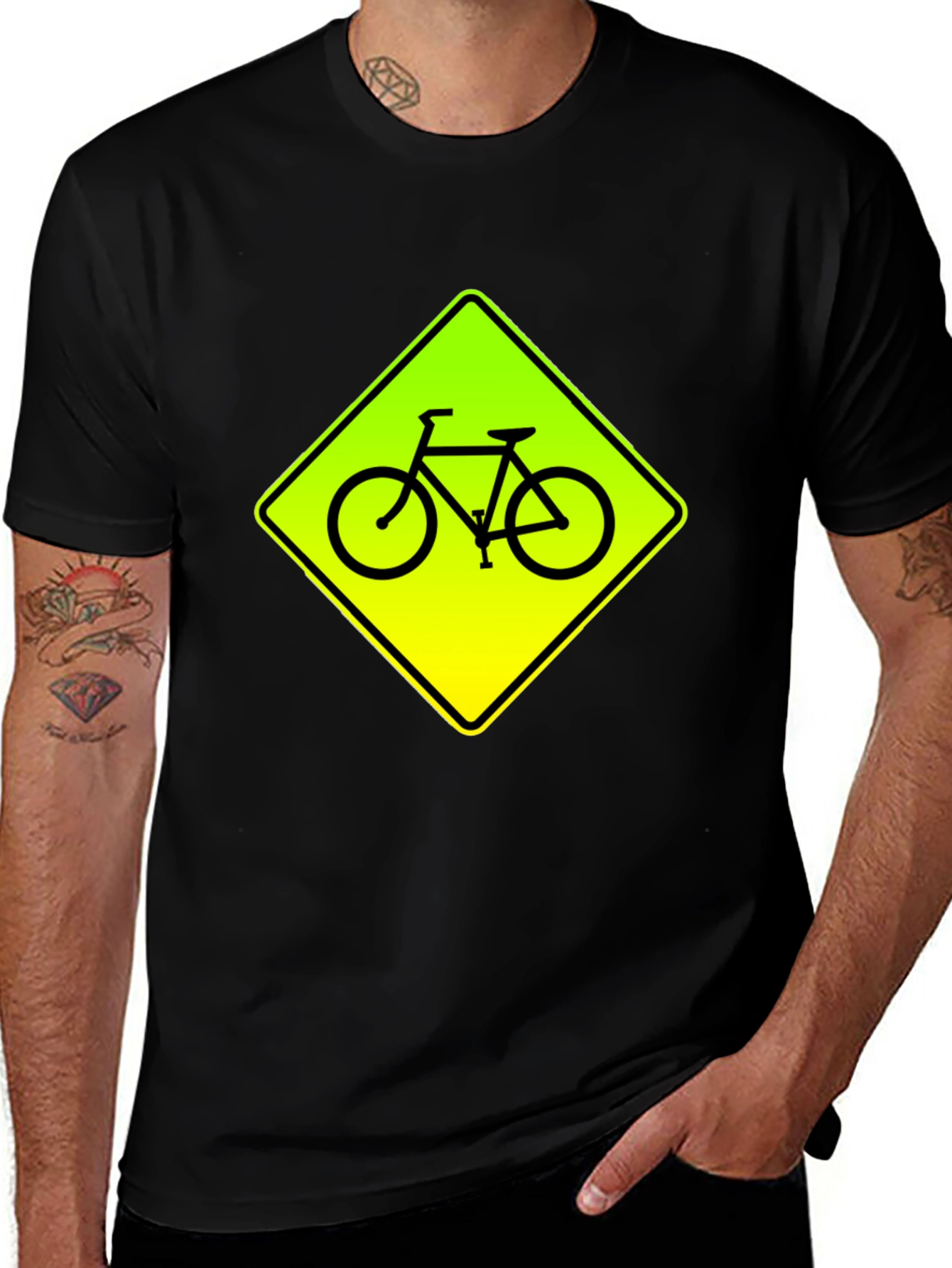 Variant 19 of Bike Sign Graphic Tee - Unique Novelty Shirt