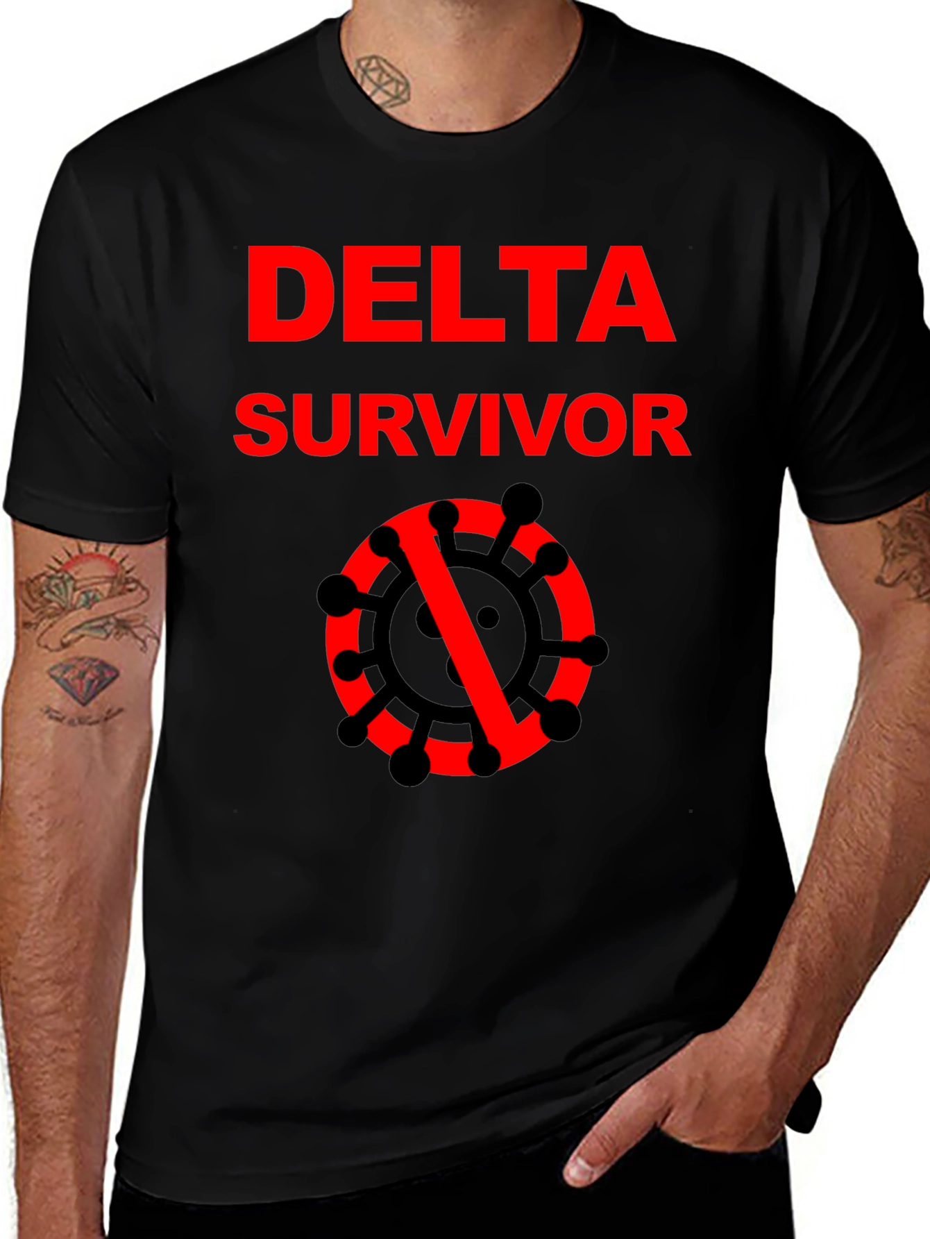 Variant 9 of Delta Survivor Graphic Tee - Virus Awareness