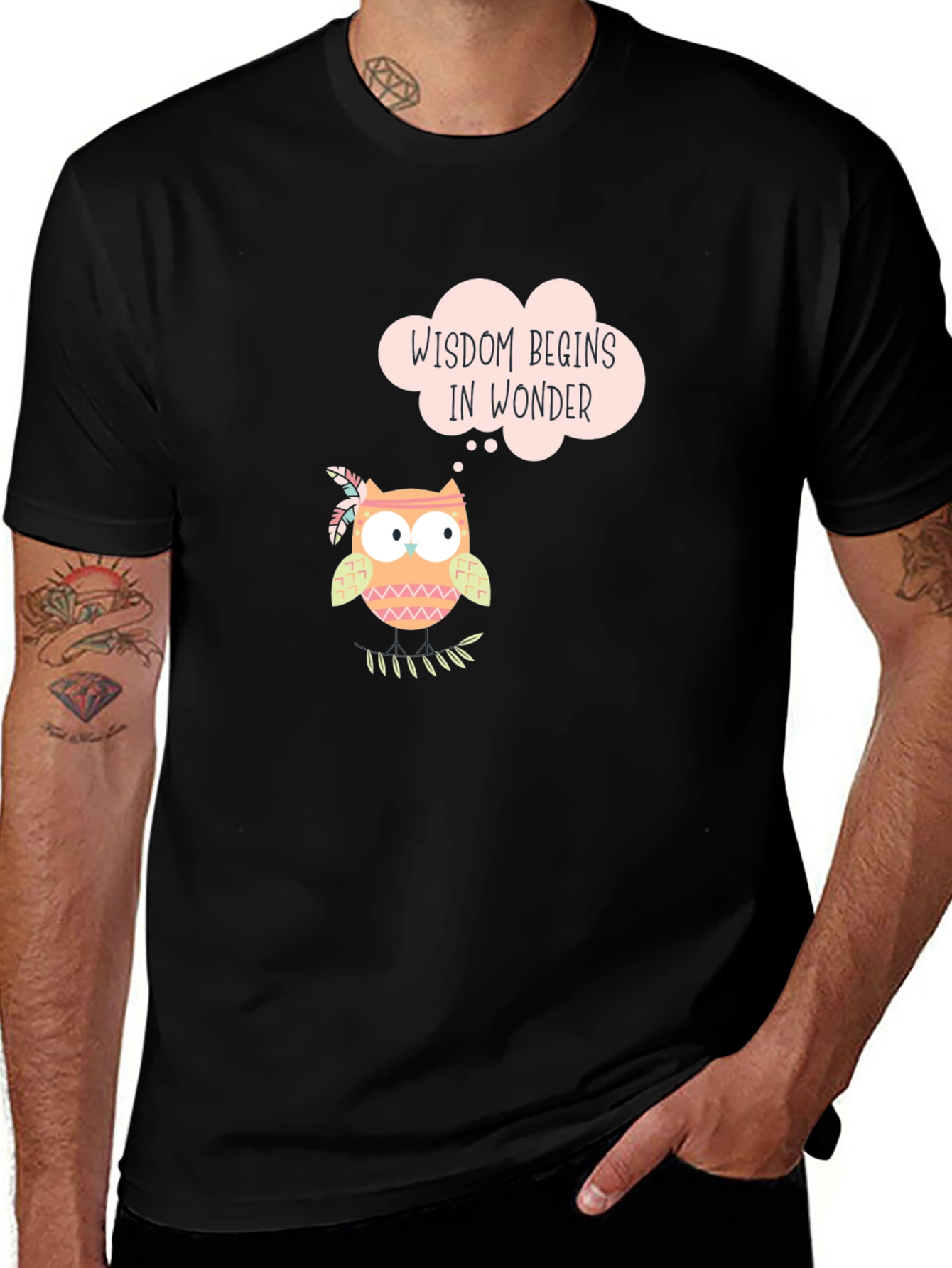 Variant 30 of Wisdom Owl T-Shirt - Wonder Begins Within