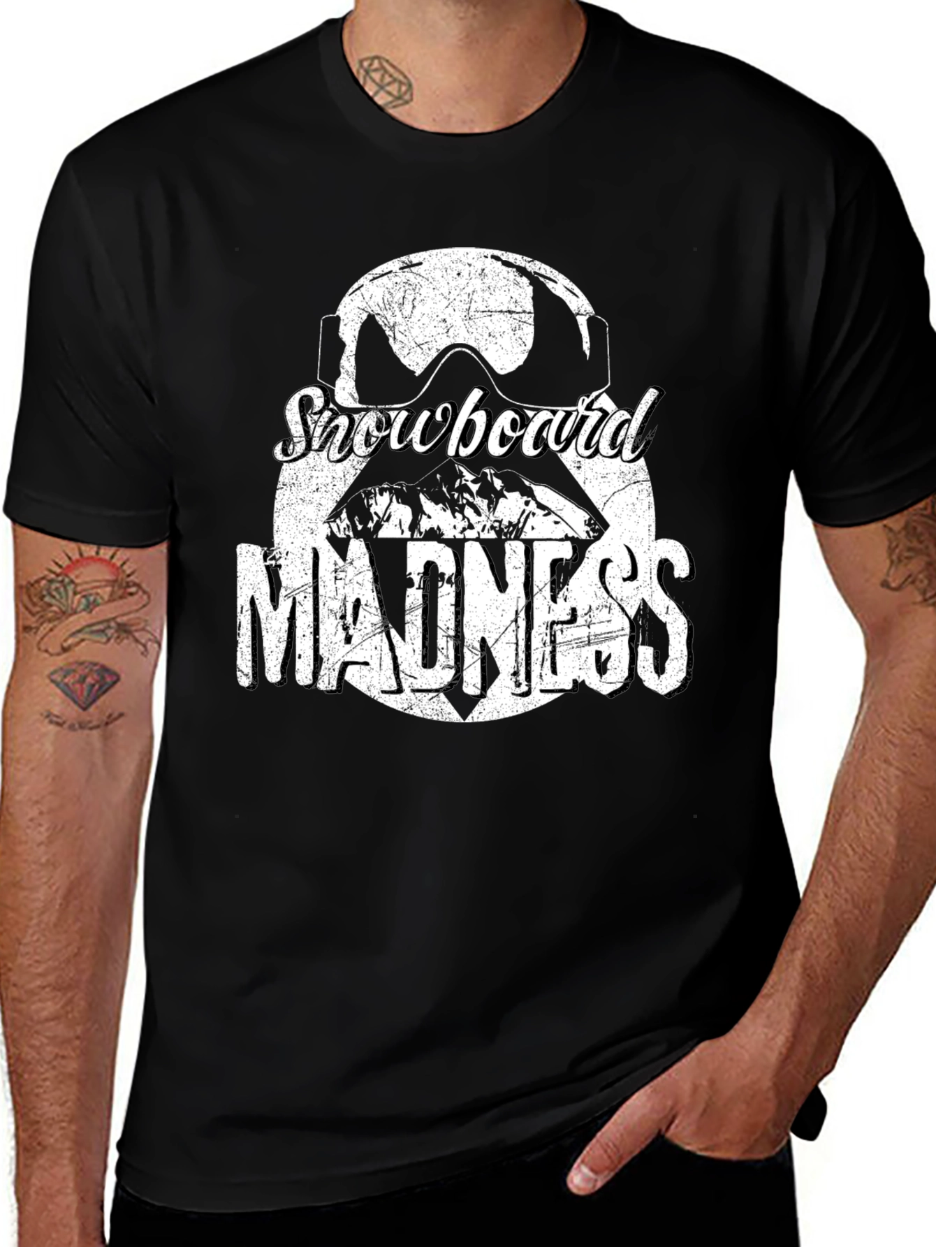 Variant 3 of Snowboard Madness Graphic Tee - Black