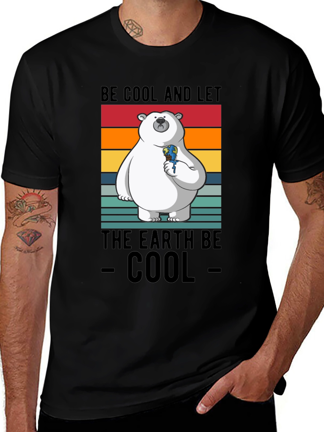 Variant 5 of Be Cool and Let The Earth Be Cool T-Shirt