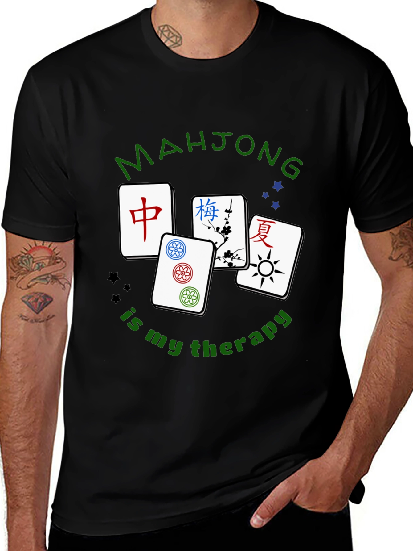 Variant 25 of Mahjong is My Therapy Graphic T-Shirt