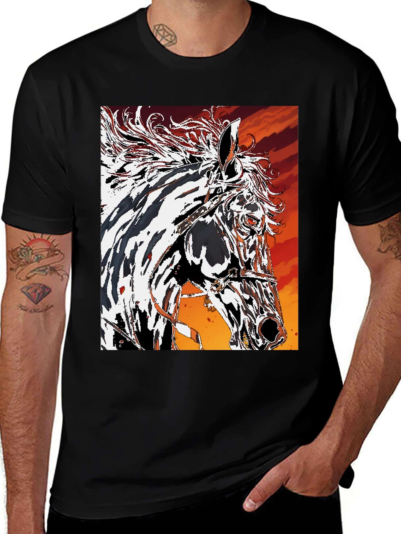 Variant 16 of Horse Graphic Print Tee