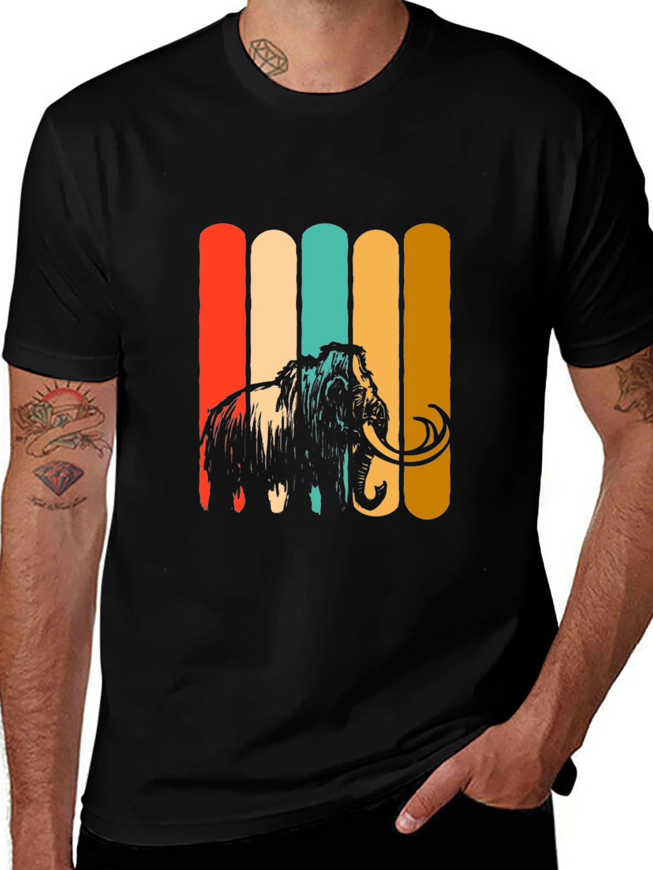 Variant 30 of Retro Mammoth Graphic Tee - Vintage Style T-Shirt