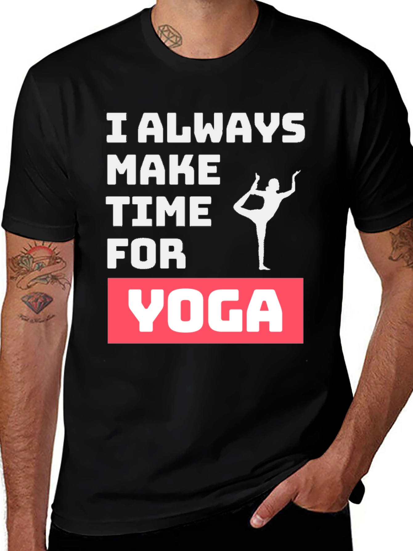 Variant 9 of Yoga Lover Graphic Tee - Always Make Time