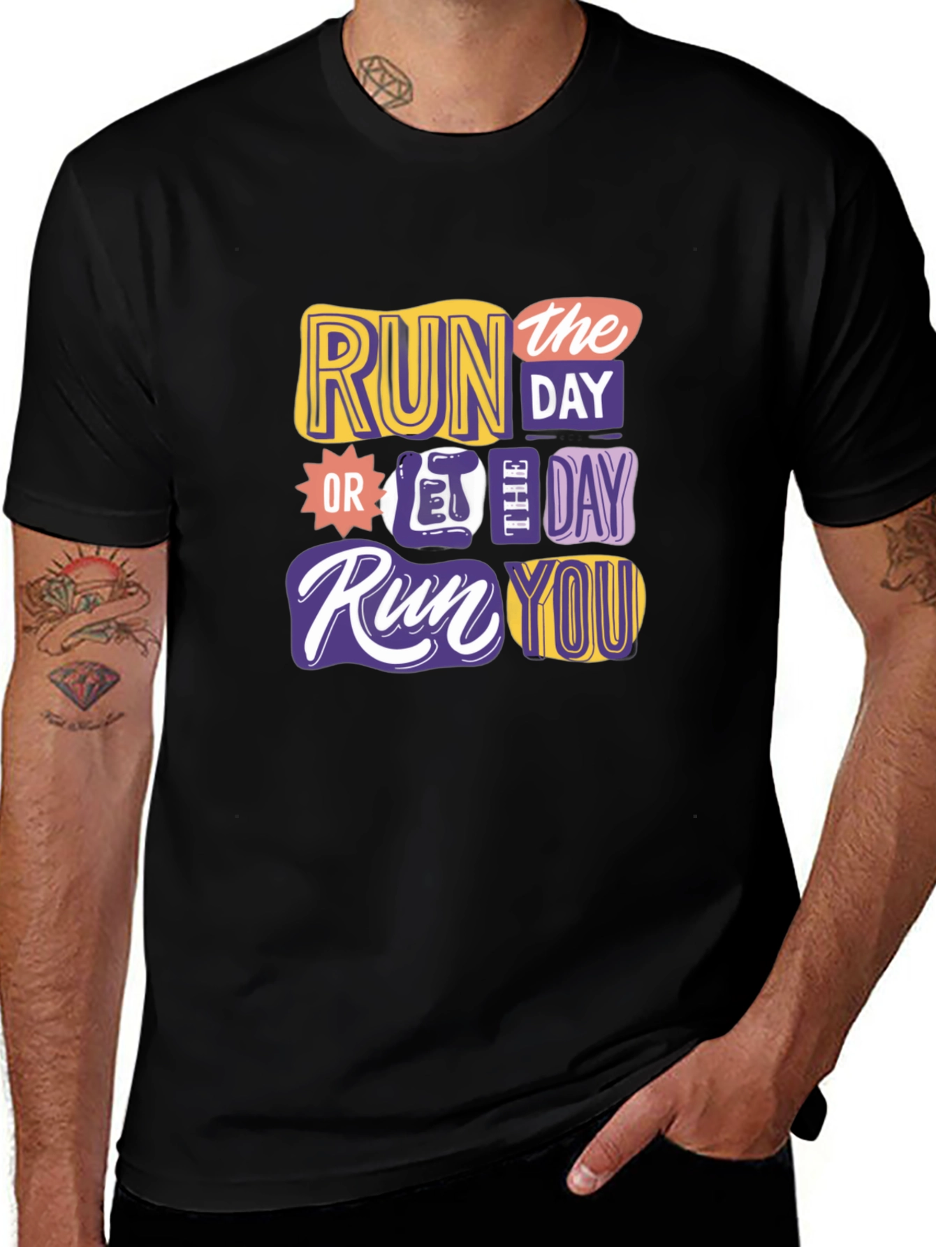 Variant 5 of Run the Day Graphic T-Shirt