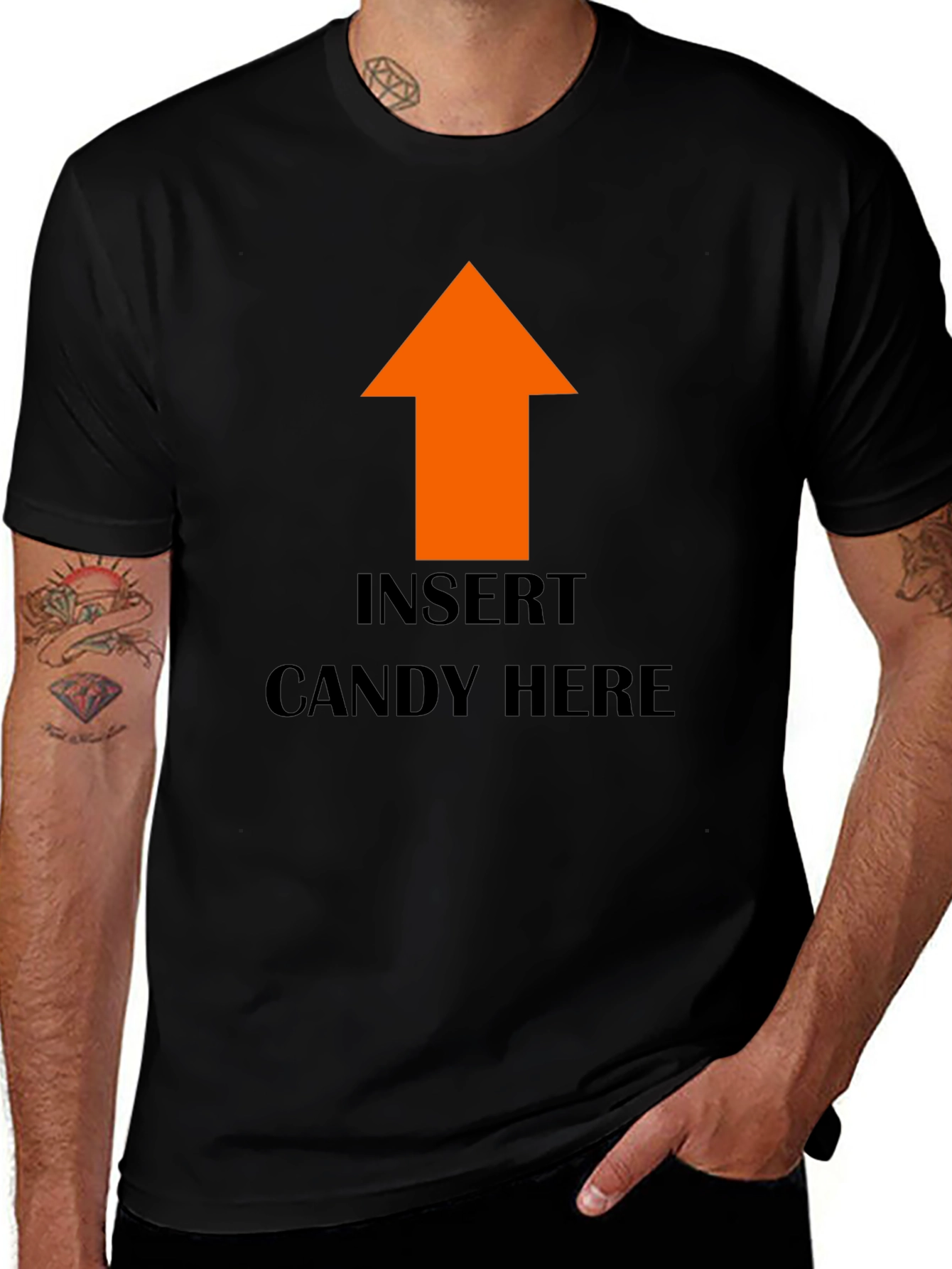 Variant 11 of Insert Candy Here Novelty Graphic Tee