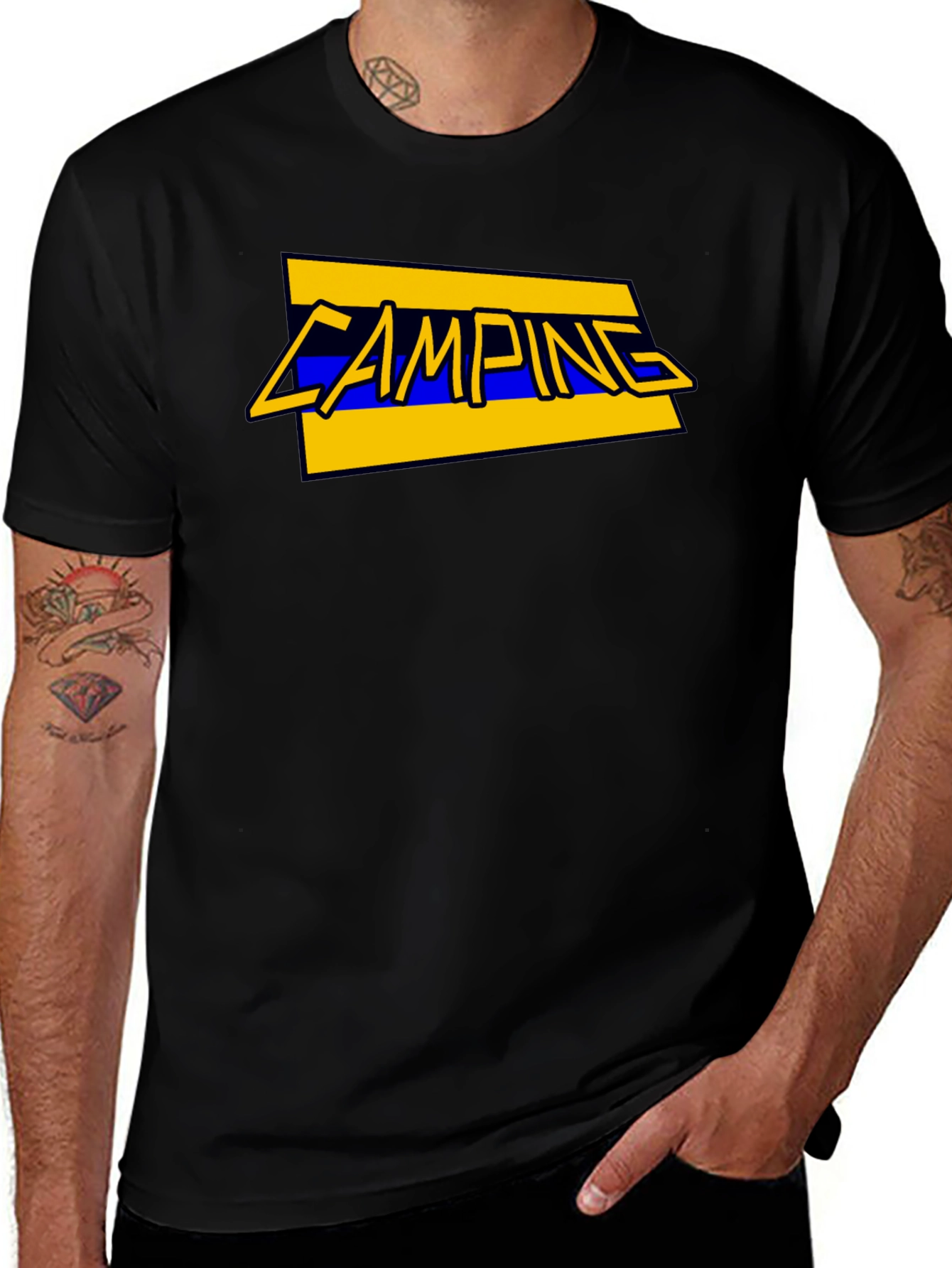 Variant 17 of Camping Graphic T-Shirt - Black