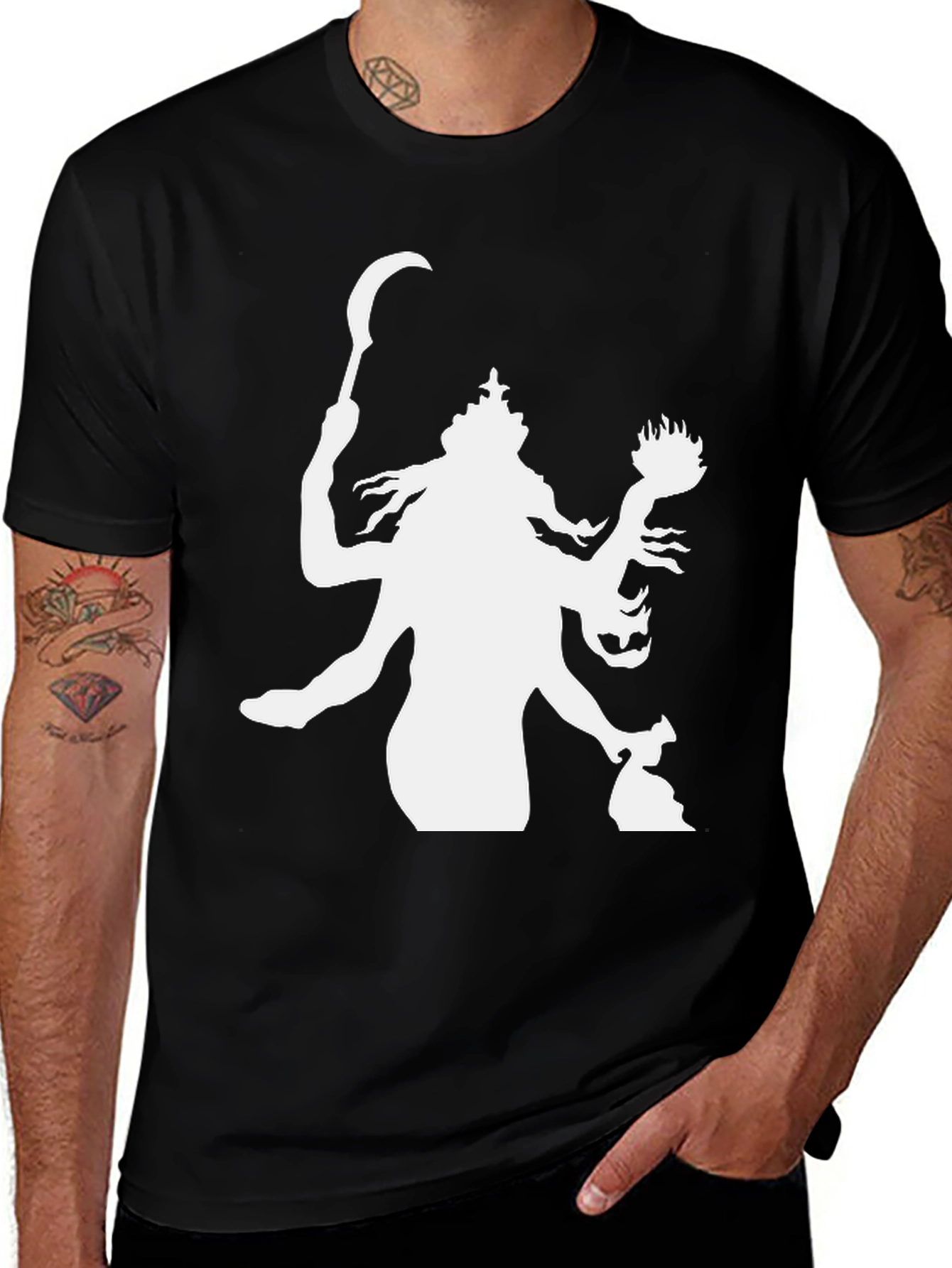 Kali Graphic Tee - Black Cotton T-Shirt