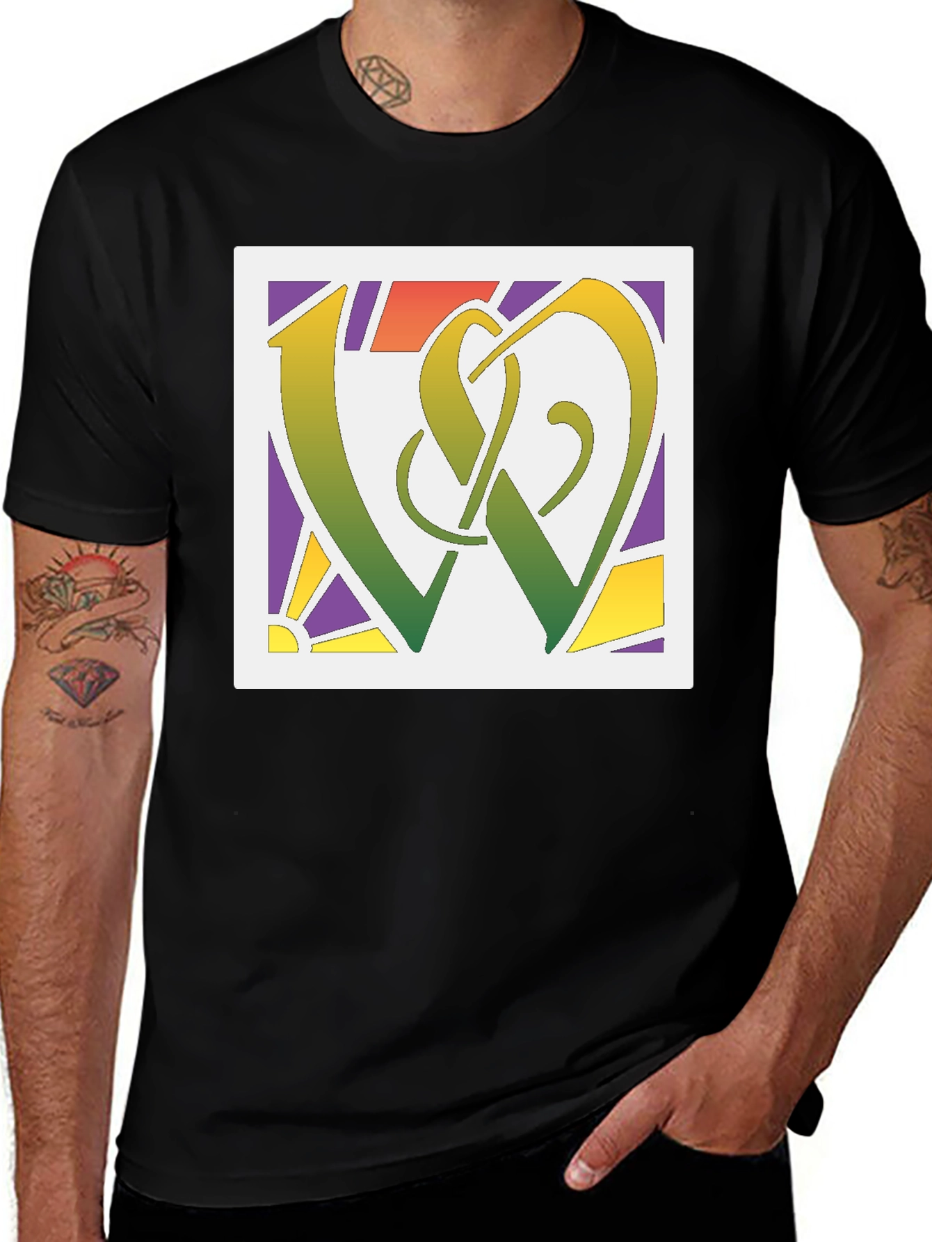 Variant 23 of Abstract Symbol Graphic Tee - Modern Style