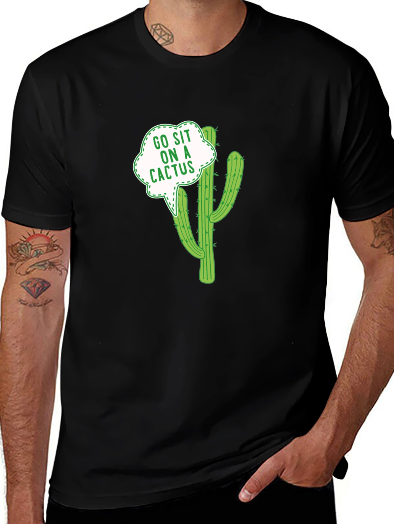 Variant 26 of Go Sit on a Cactus Funny Graphic Tee