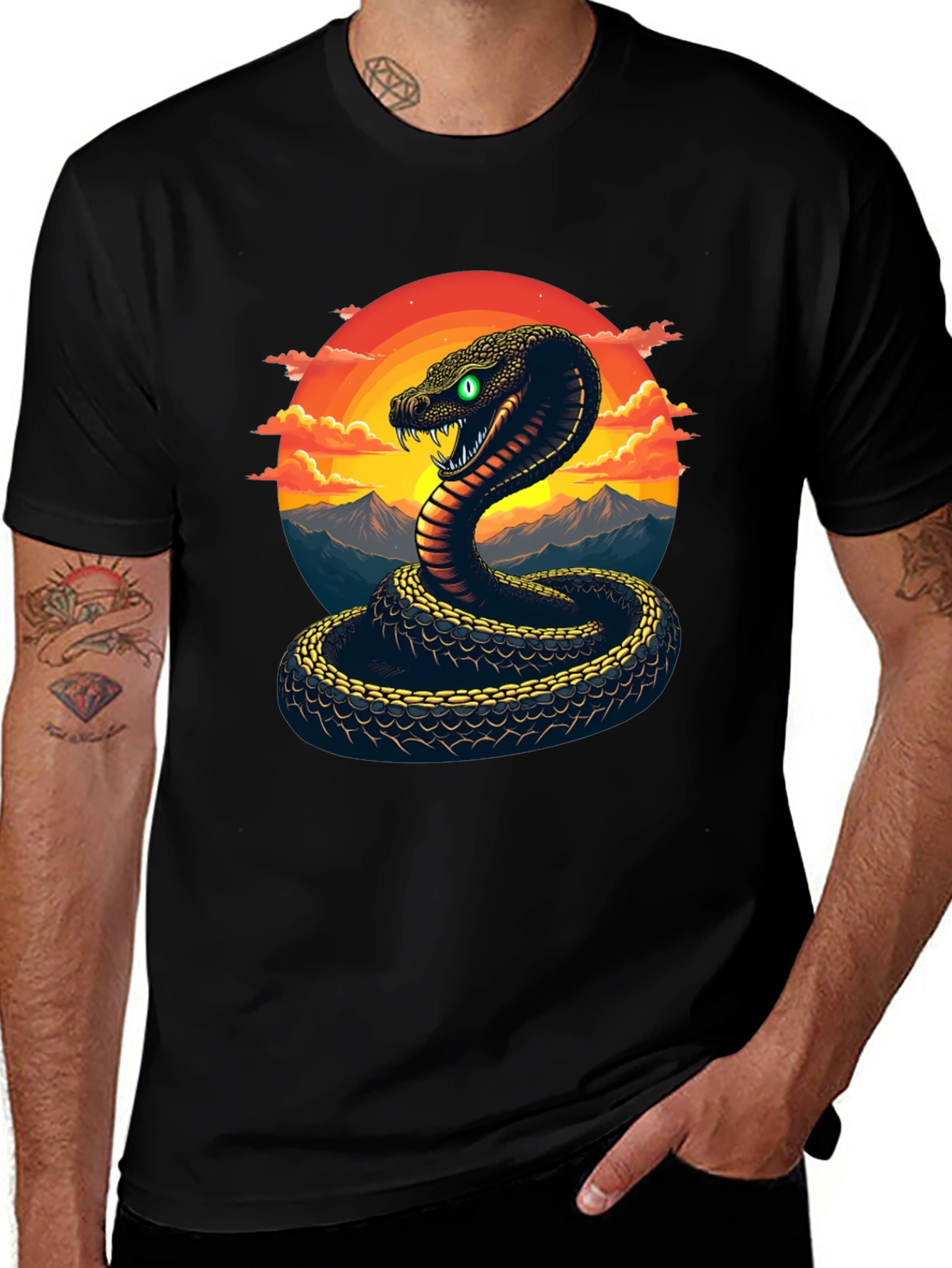 Variant 17 of Cobra T-Shirt Snake Design