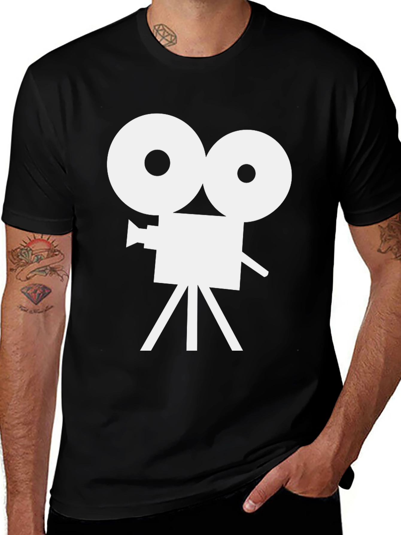 Variant 6 of Retro Movie Camera T-Shirt - Vintage Film Tee