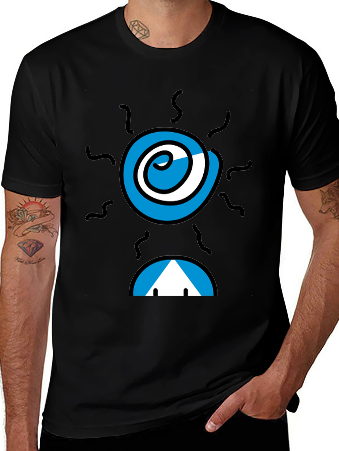 Variant 21 of Abstract Graphic Black T-Shirt