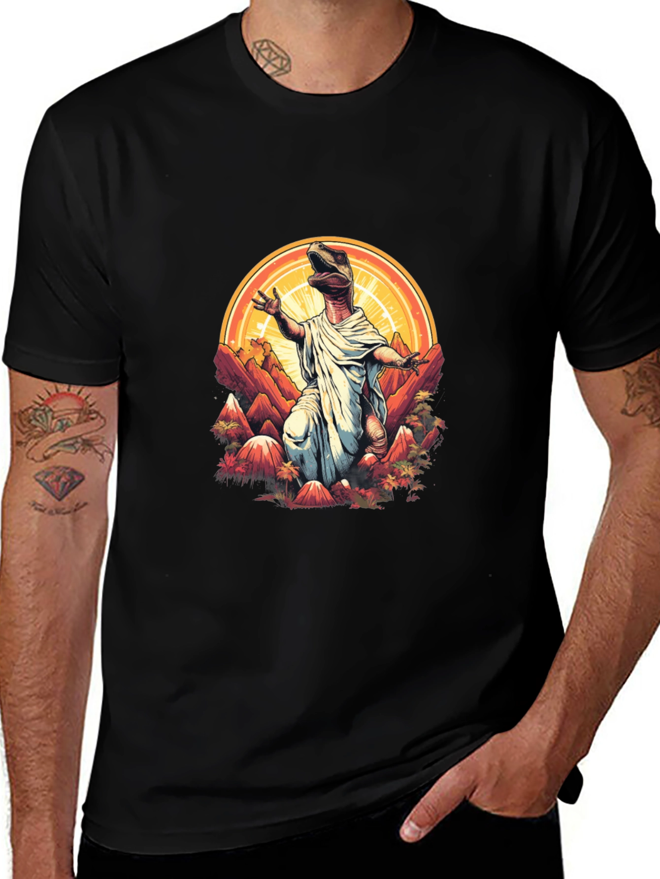 Variant 17 of Dino-Jesus Graphic Tee