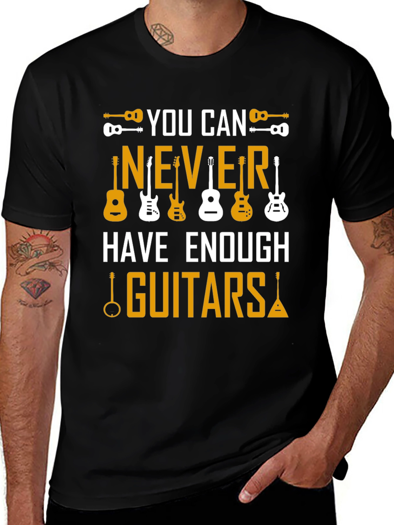 Variant 4 of You Can Never Have Enough Guitars T-Shirt