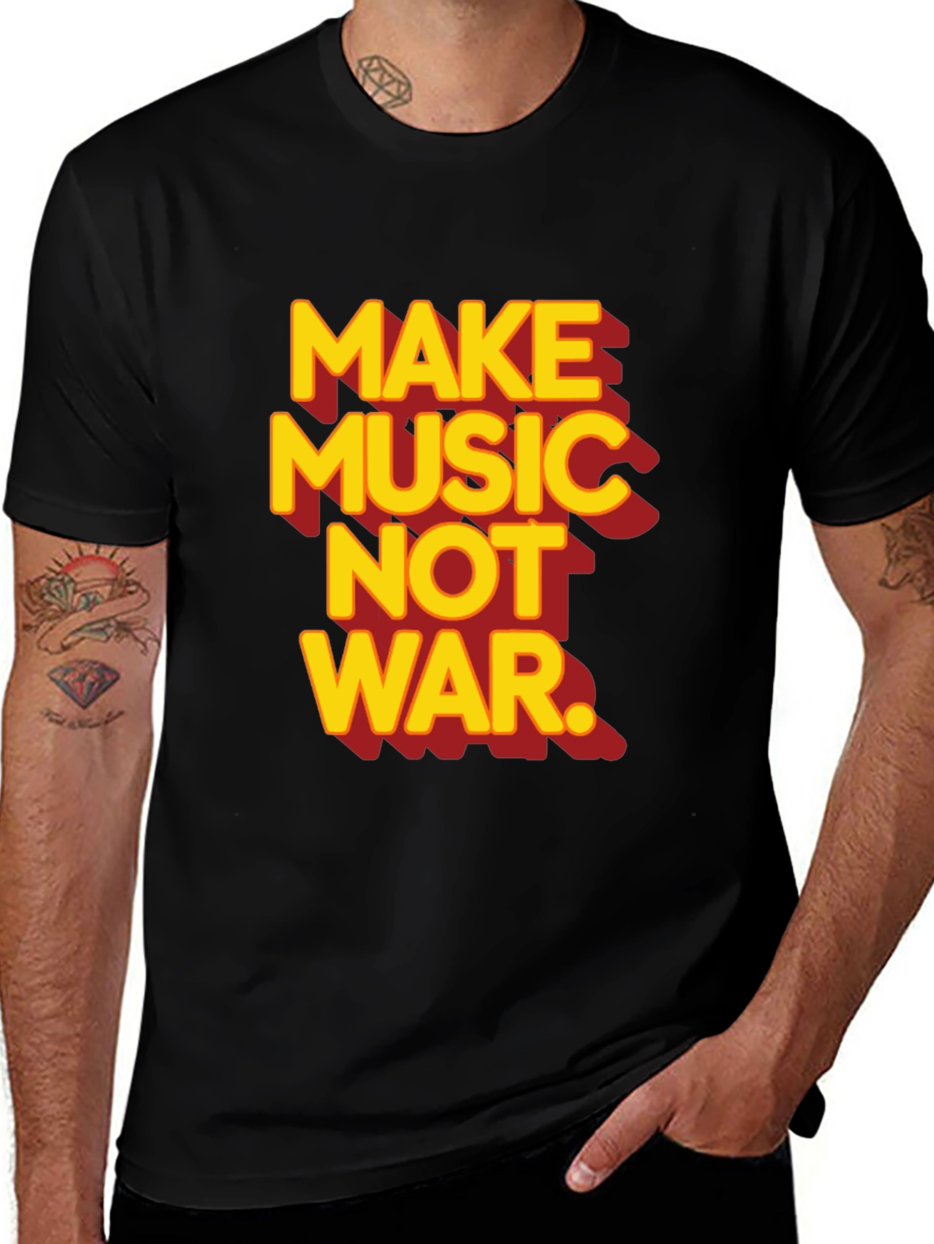 Variant 27 of Make Music Not War Graphic T-Shirt