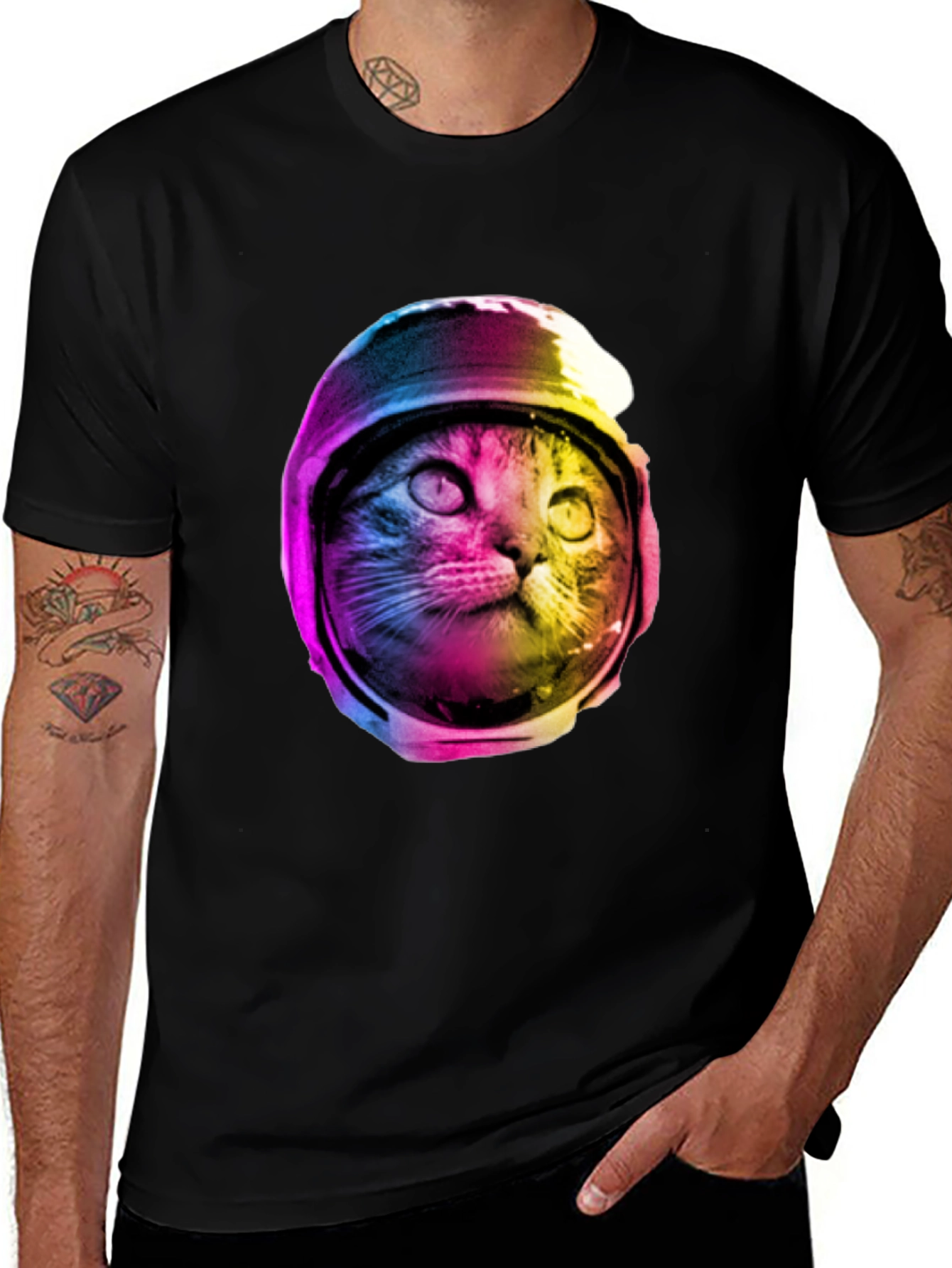 Variant 29 of Cosmic Cat T-Shirt - Astronaut Kitty Tee