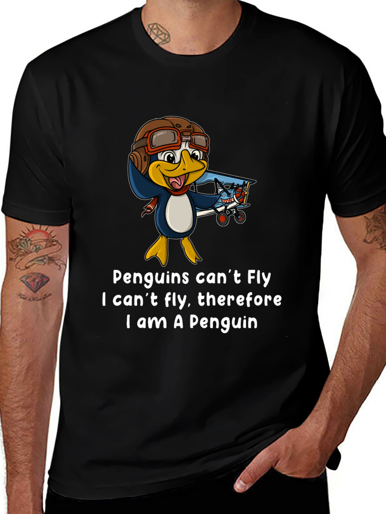 Variant 3 of Penguin Pilot T-Shirt - Funny Aviation Humor Tee