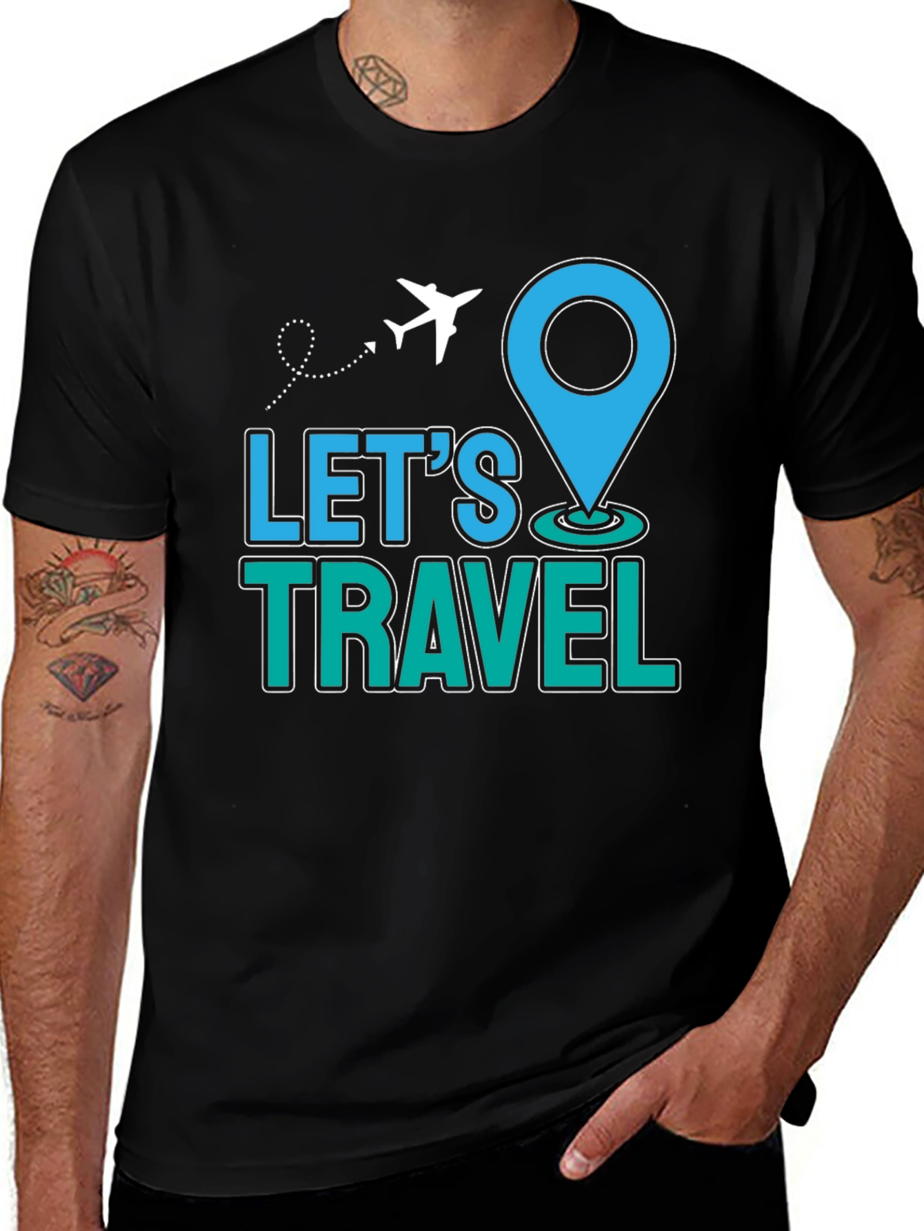 Variant 26 of Let's Travel Graphic Tee - Adventure Awaits!