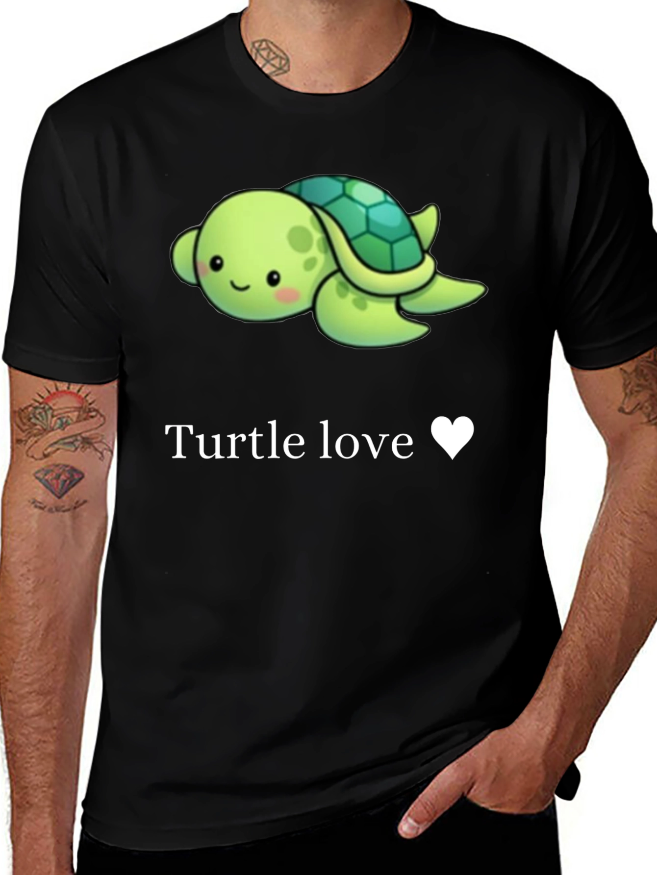 Variant 28 of Cute Turtle Graphic Tee - Turtle Love