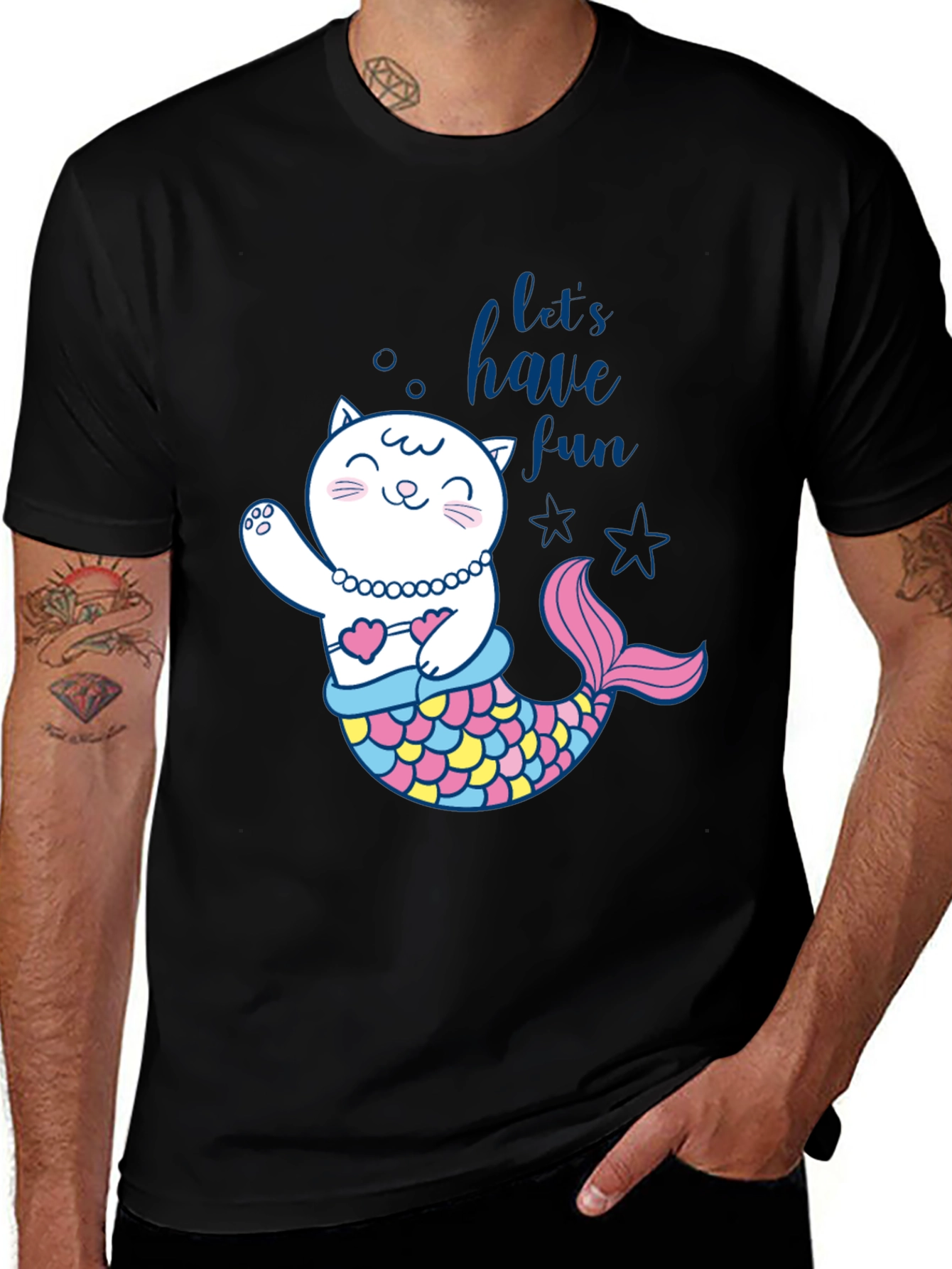 Variant 8 of Cat Mermaid Funny T-Shirt