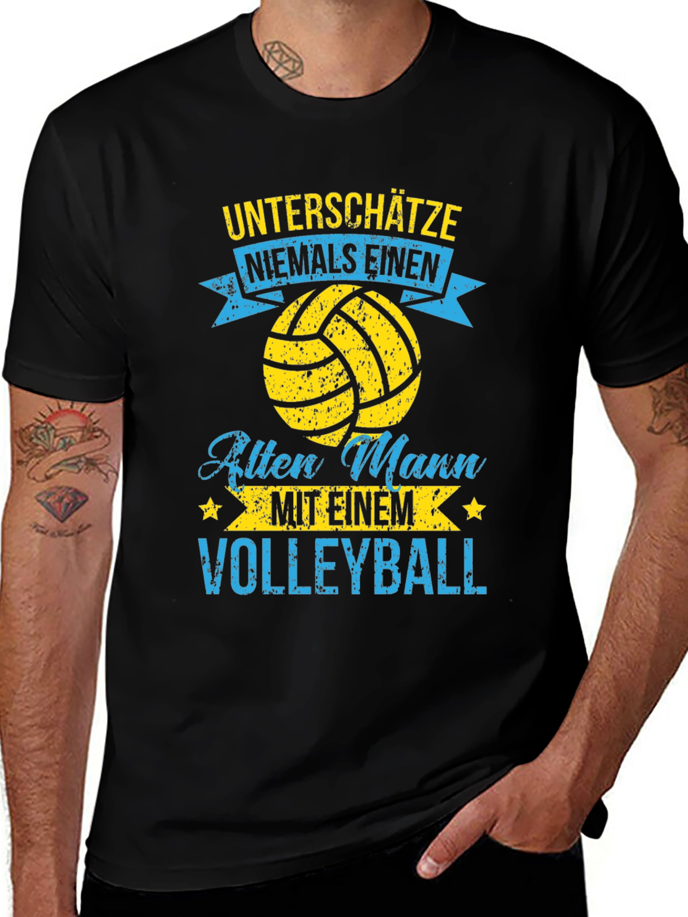 Variant 29 of Volleyball Old Man T-Shirt - Funny Graphic Tee