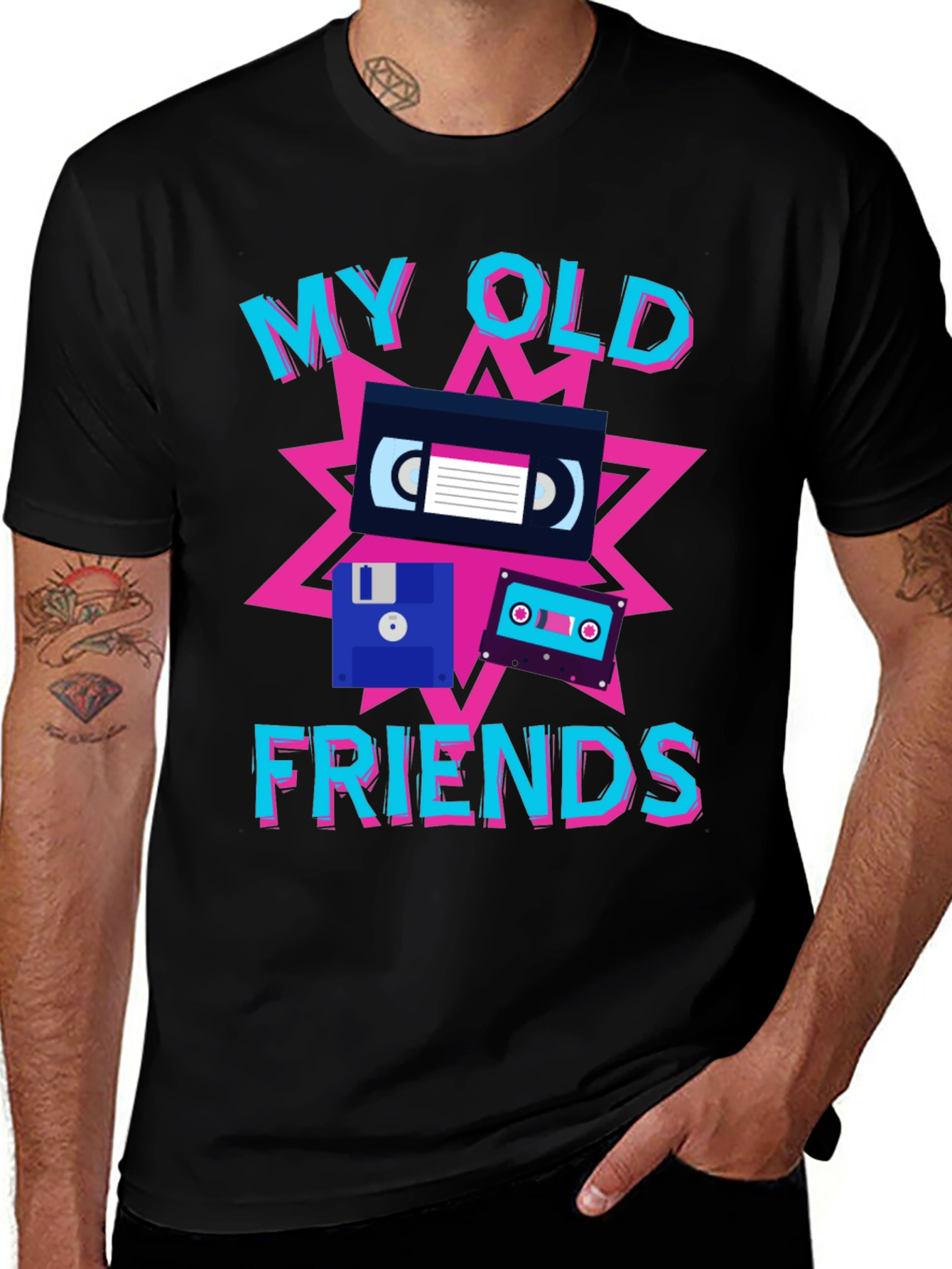 Variant 16 of Retro "My Old Friends" Graphic Tee
