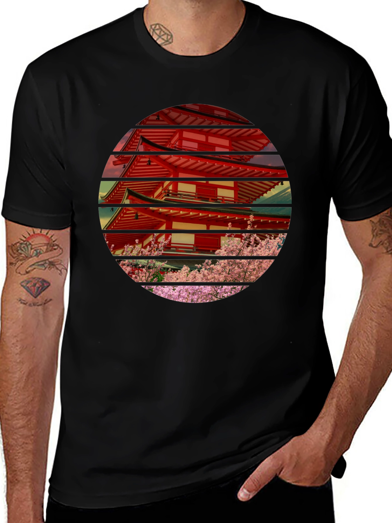 Variant 8 of Japanese Pagoda T-Shirt