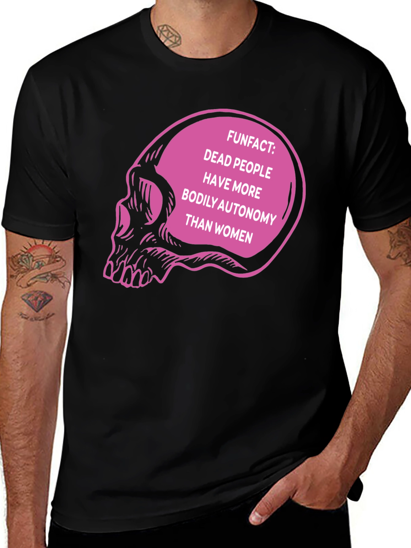 Variant 23 of Bodily Autonomy Skull T-Shirt