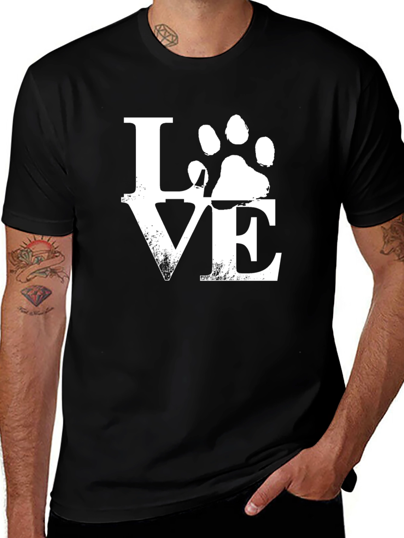 Variant 15 of Love Paw Print Graphic Tee - Unisex Cotton T-Shirt