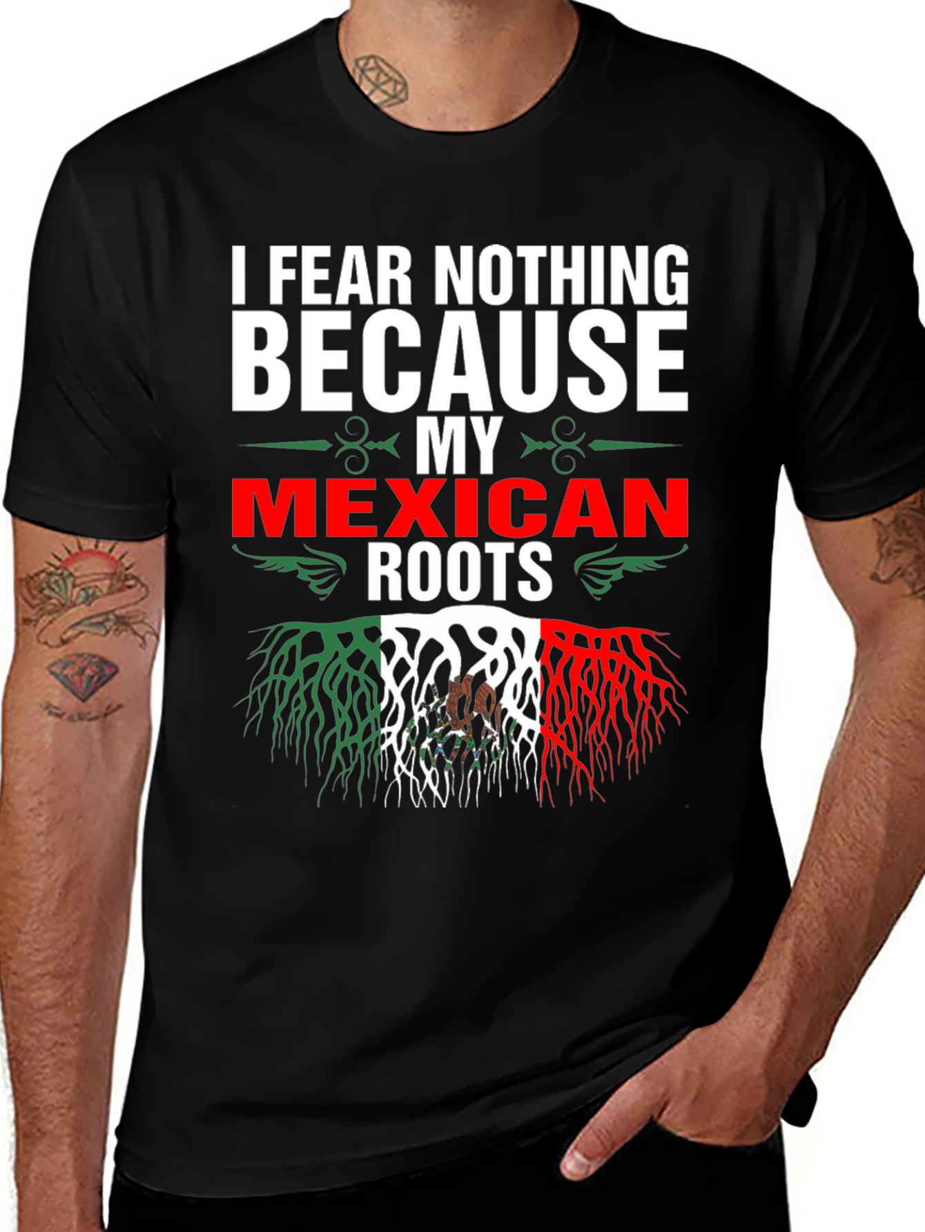 Mexican Roots Graphic Tee - I Fear Nothing T-Shirt