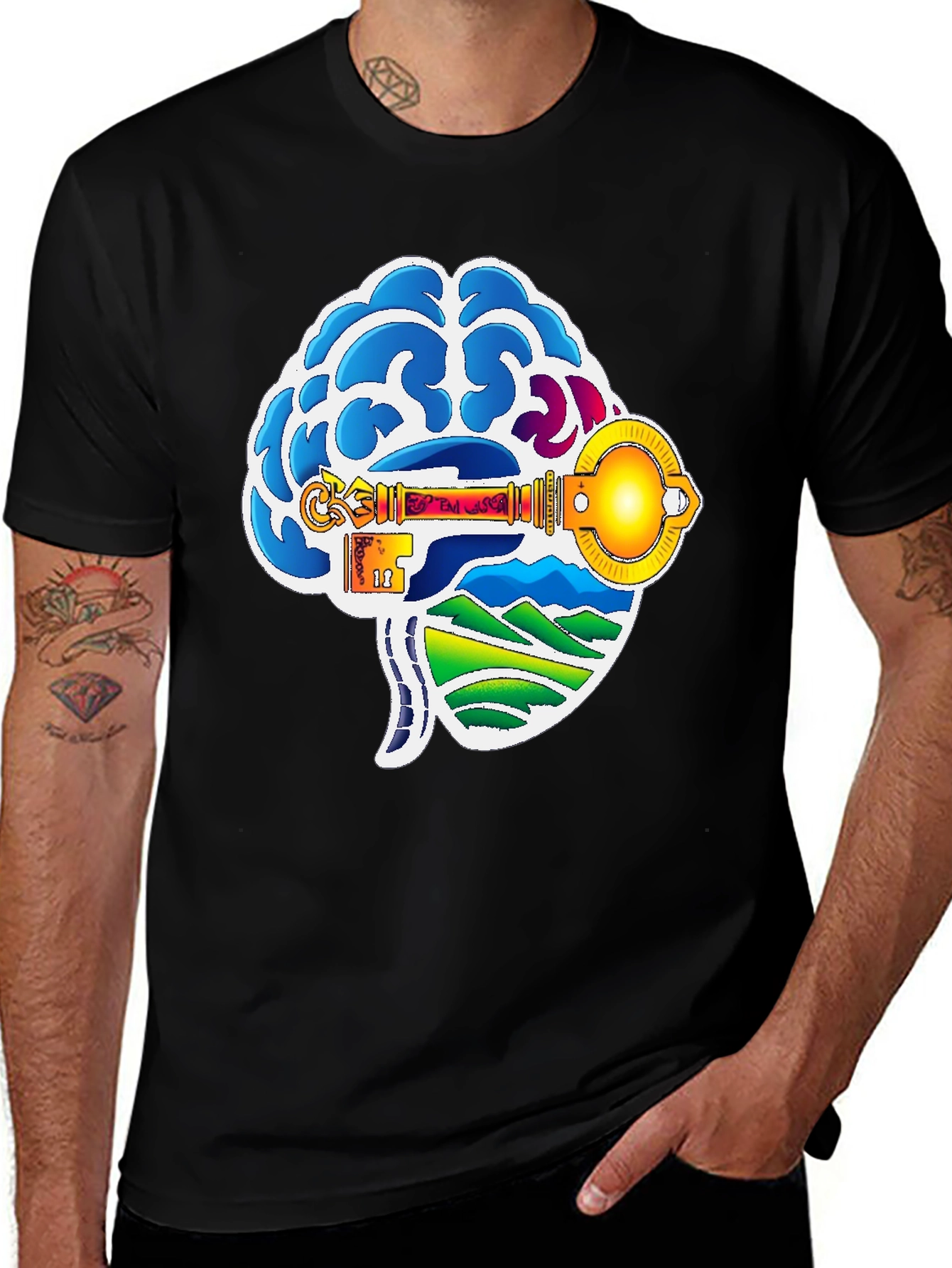 Variant 9 of Brain Key T-Shirt: Unlock Your Mind