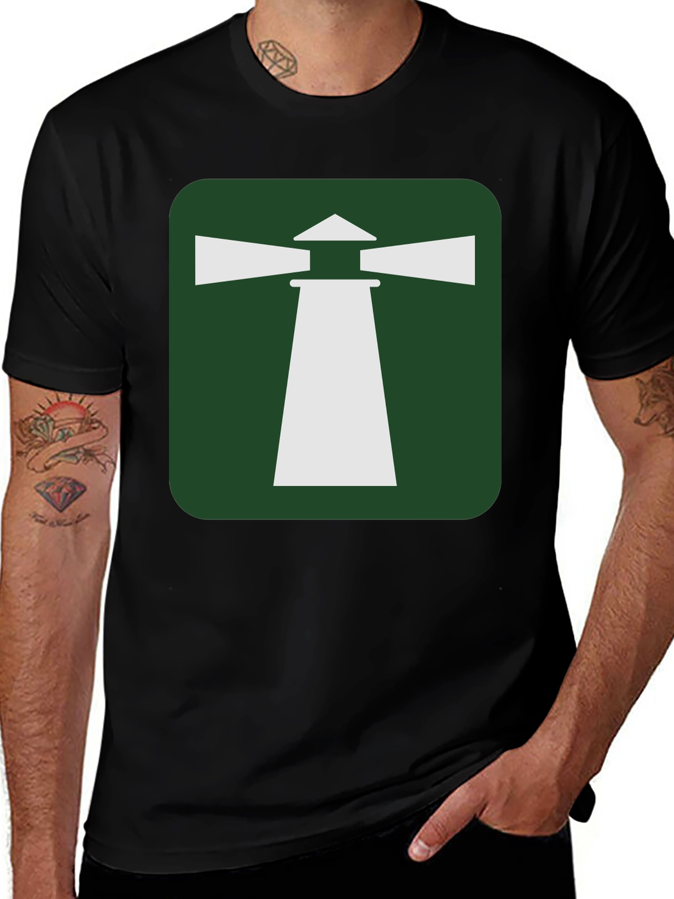Lighthouse Graphic T-Shirt - Coastal Style